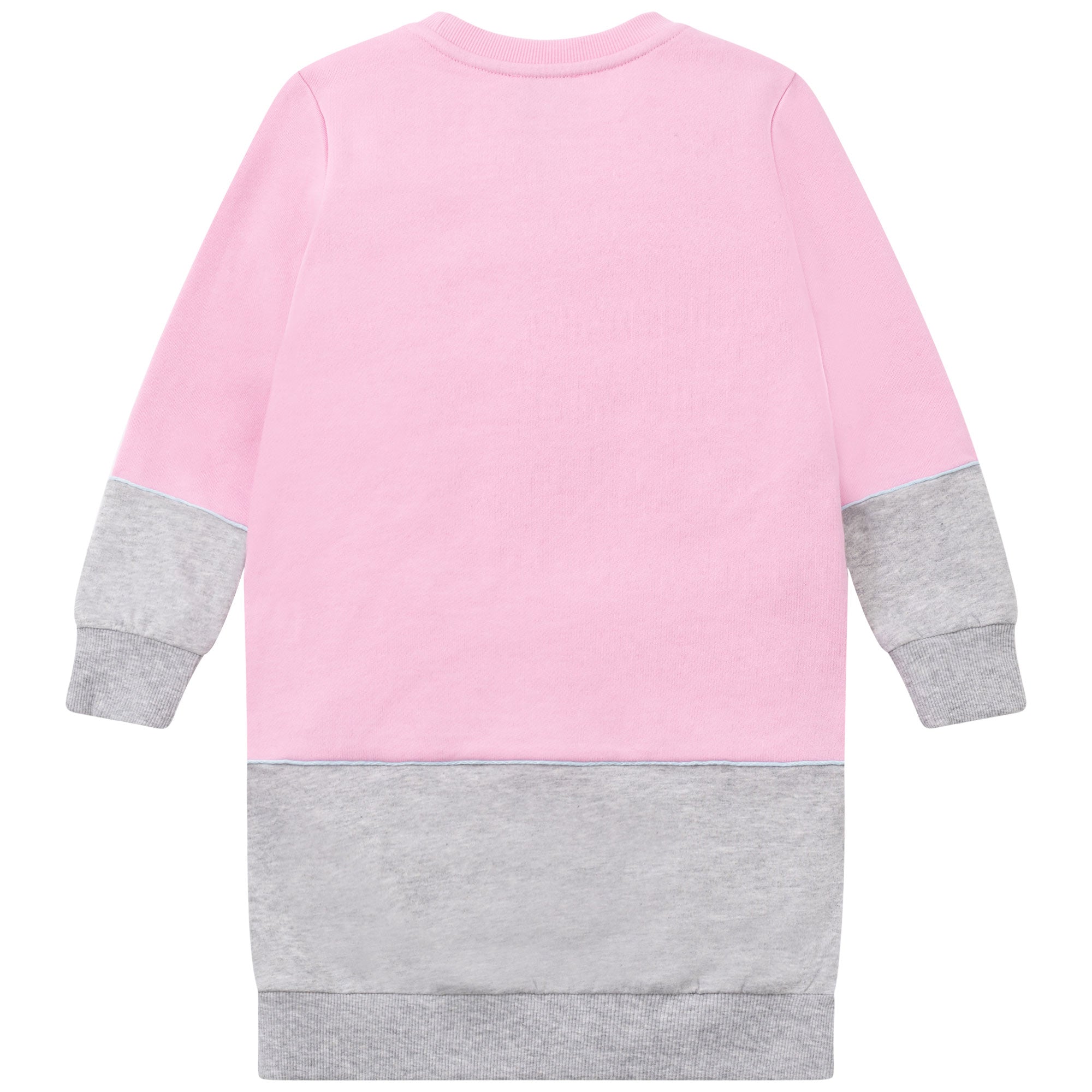 Girls Pink Logo Cotton Sweatshirt Dress