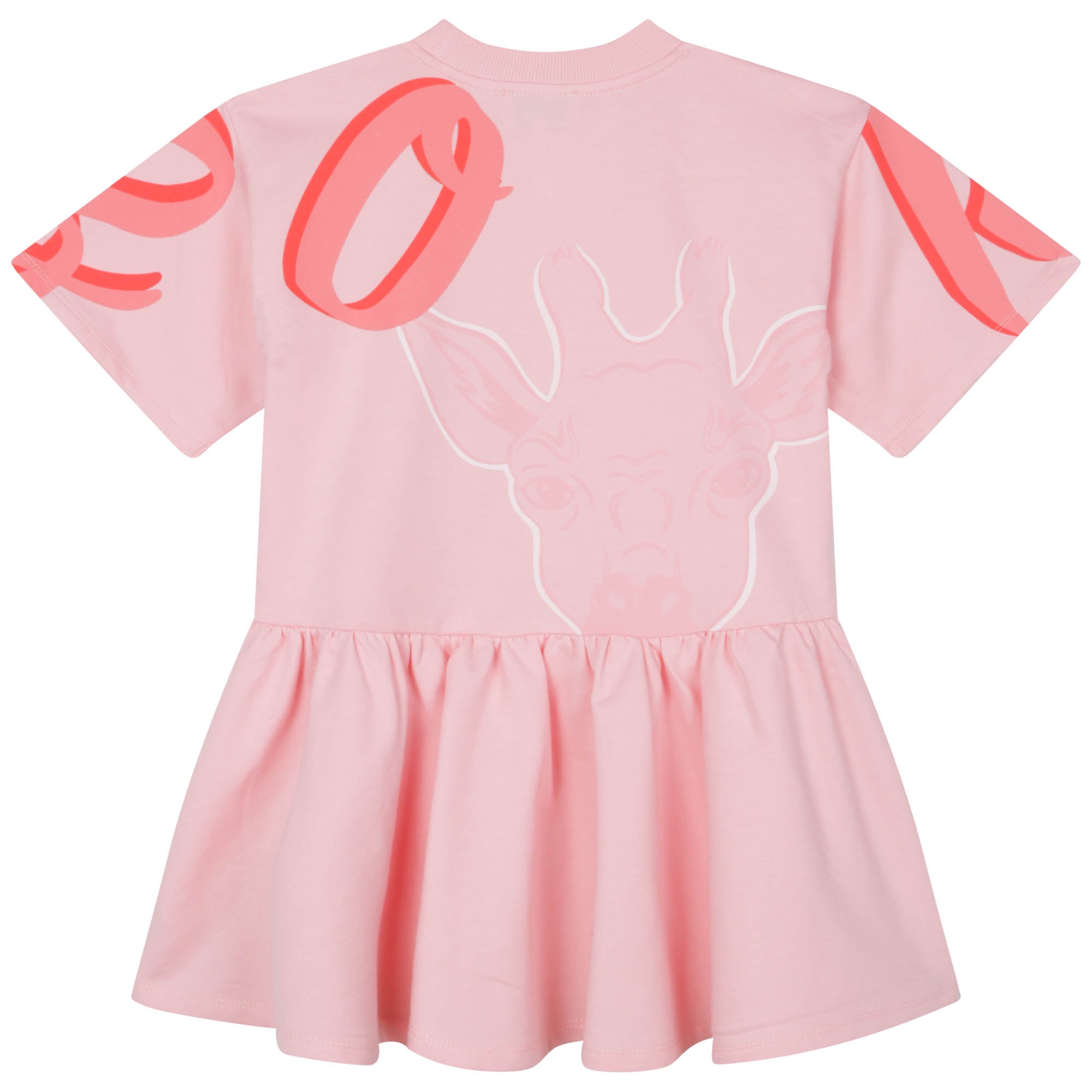 Girls Pink Logo Cotton Dress