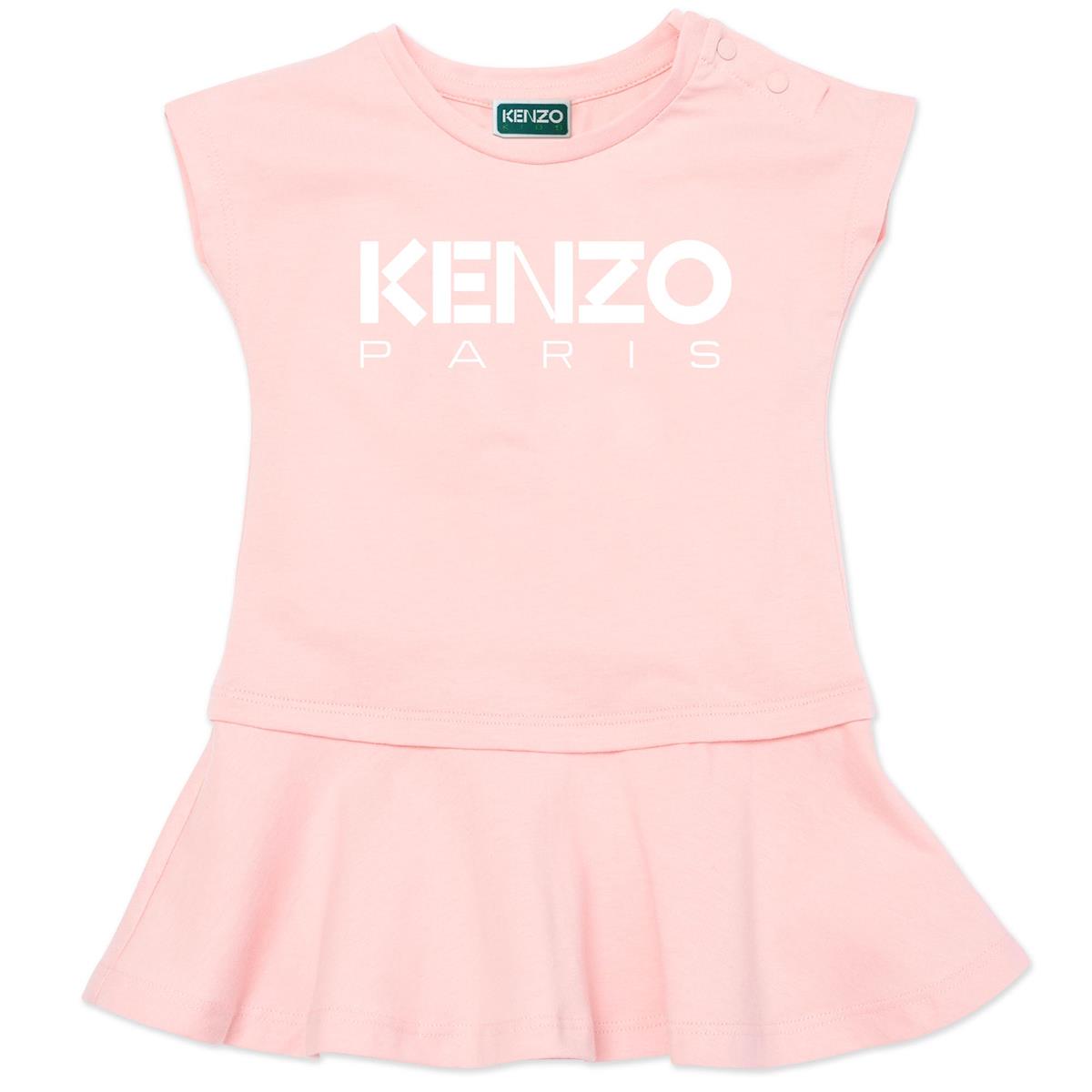 Girls Light Pink Logo Dress