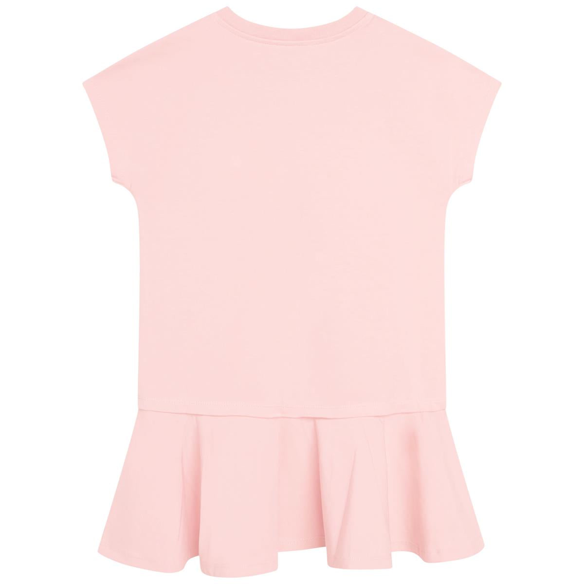 Girls Light Pink Logo Dress