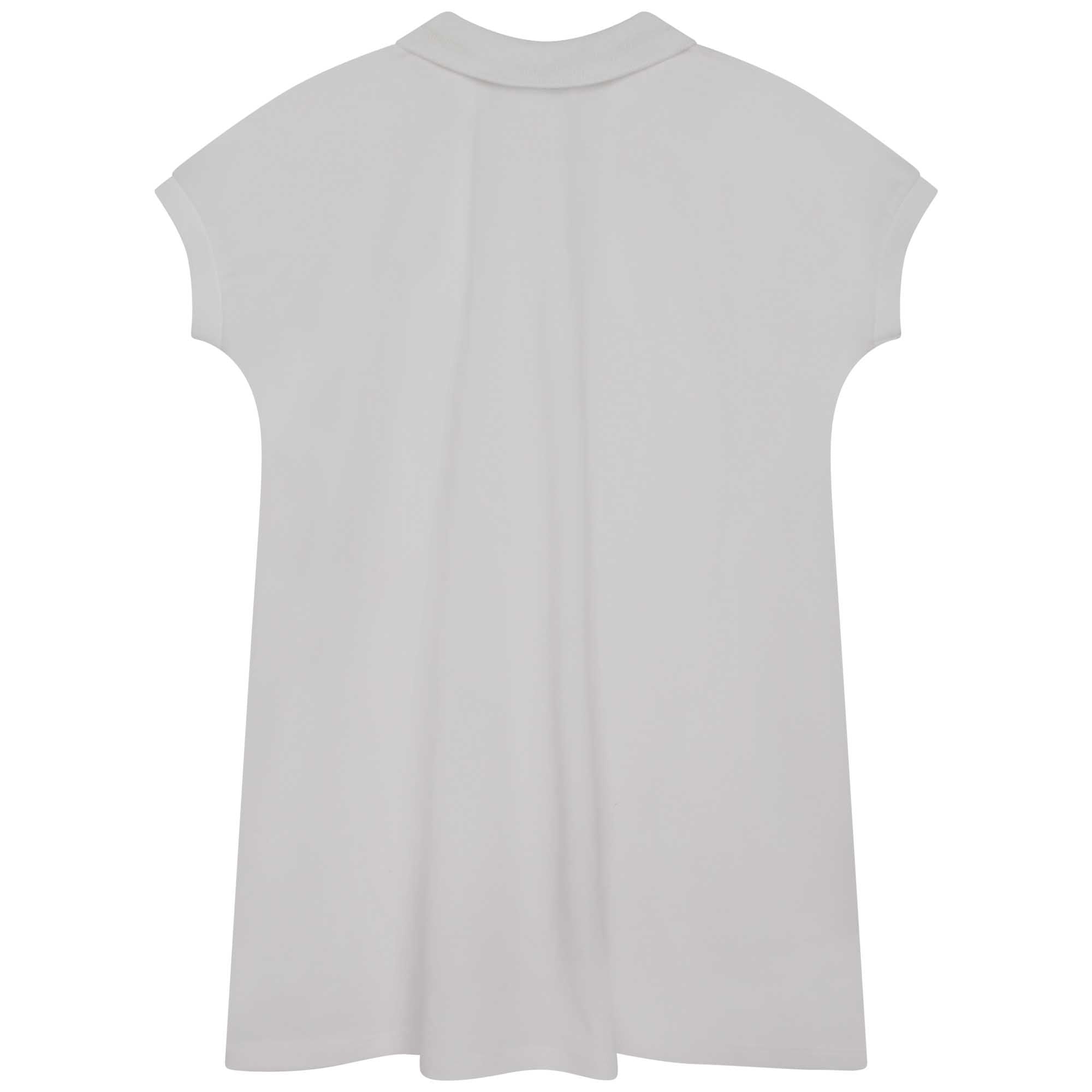 Girls White Cotton Dress