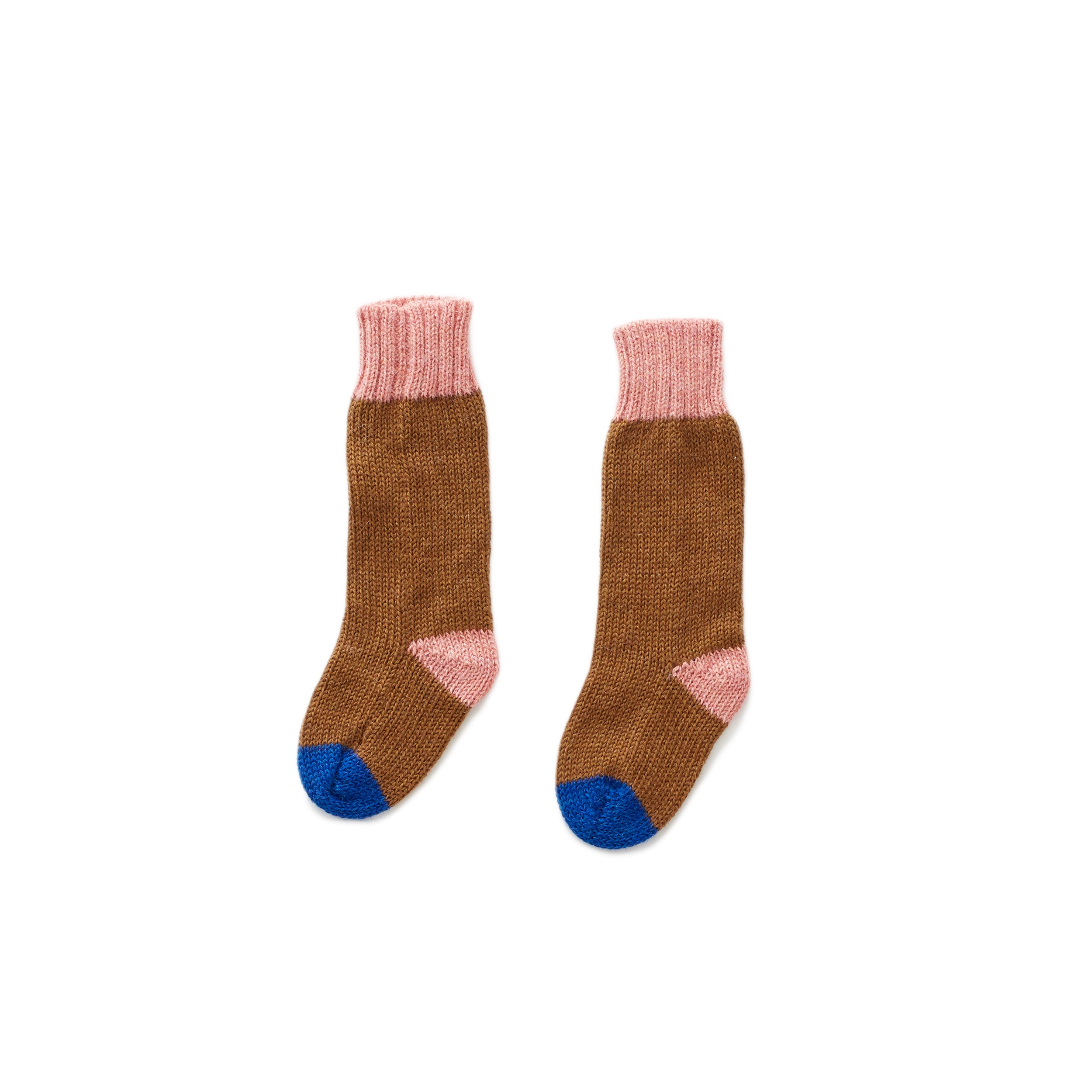 Girls Olive Alpaca Long Socks