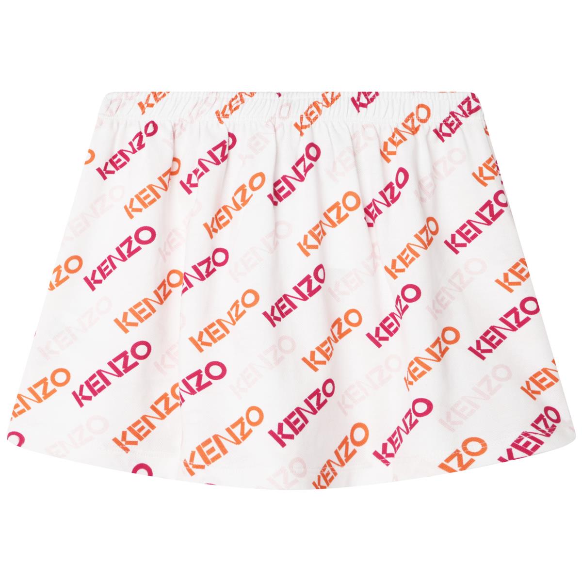 Girls White Logo Skirt