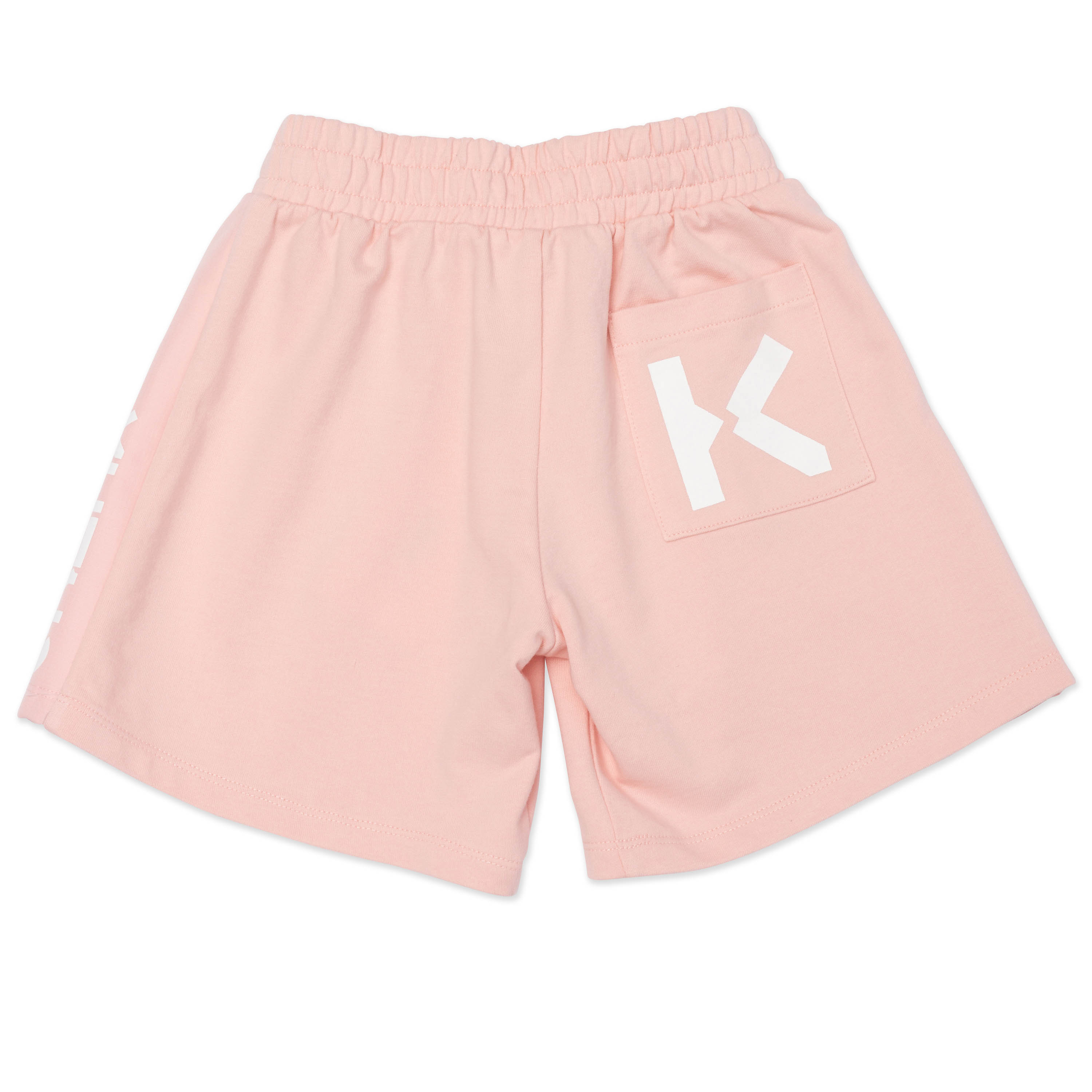 Girls Pink Logo Cotton Shorts