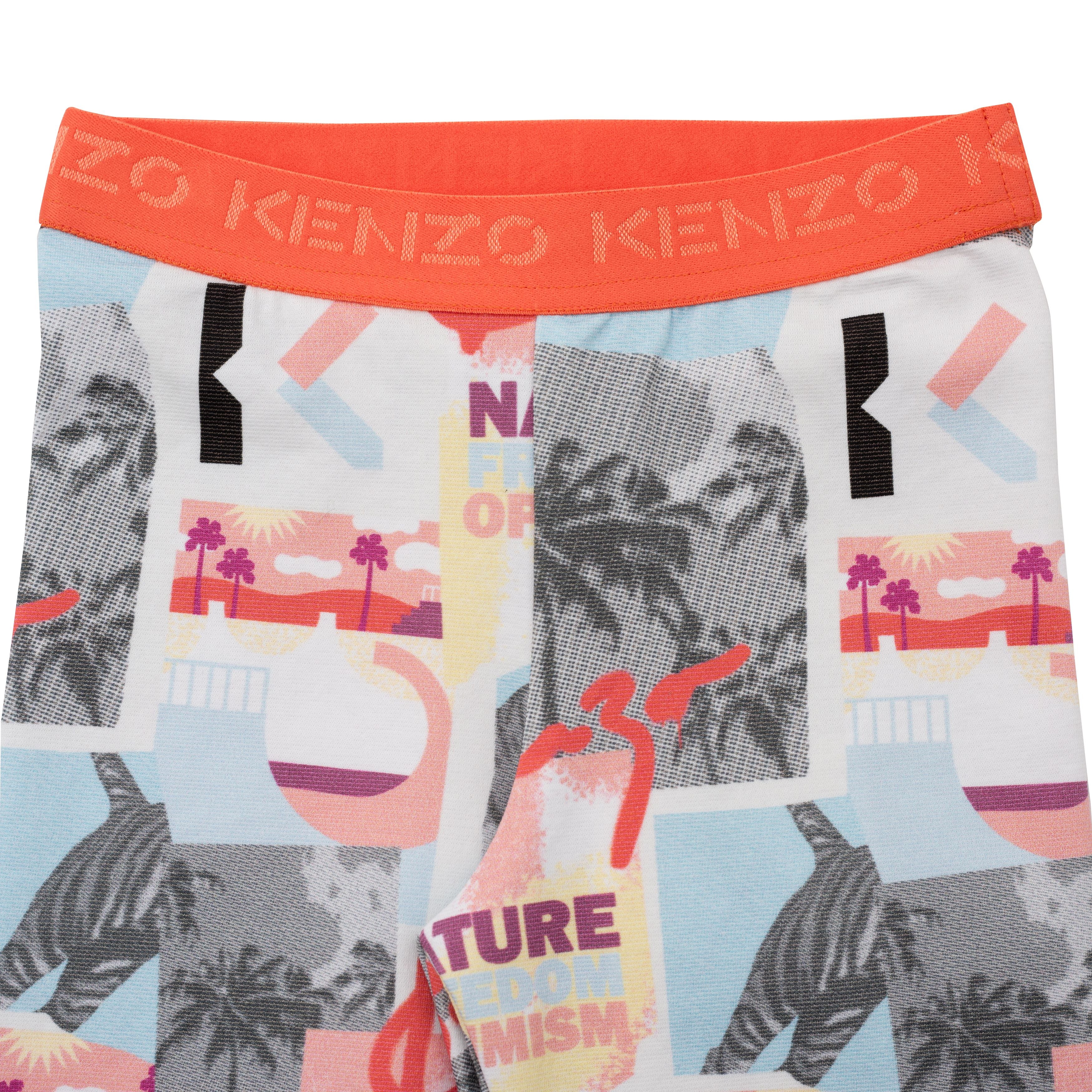 Girls Multicolor Short Leggings