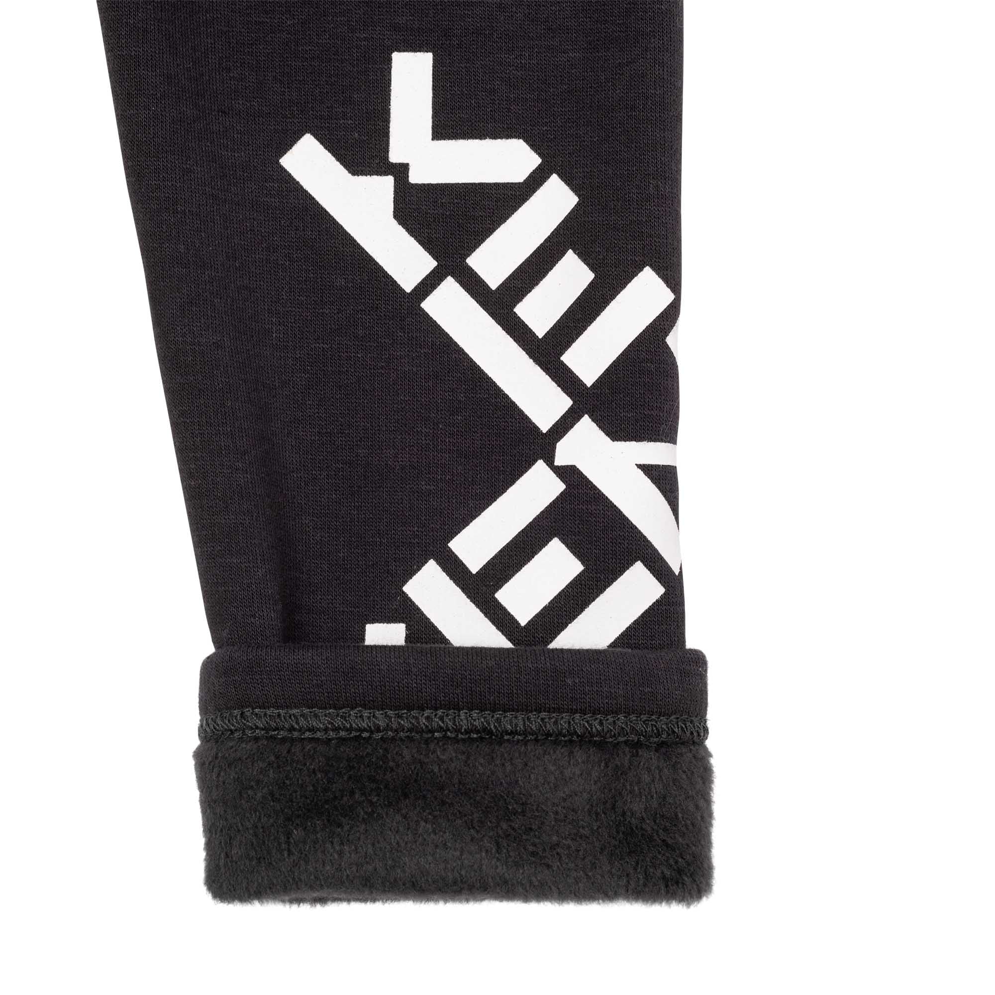Girls Dark Grey Logo Leggings