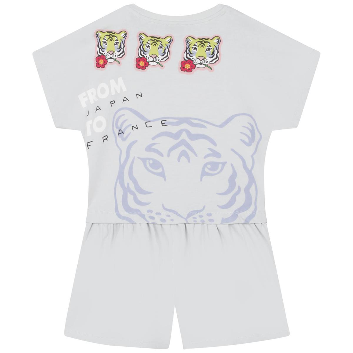 Baby Girls Blue Logo Babysuit
