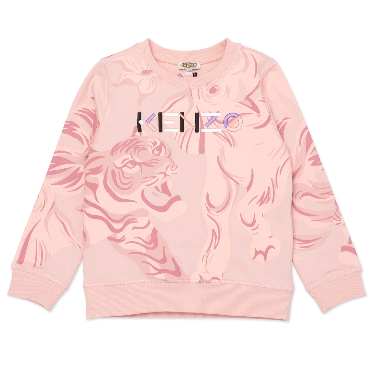 Sweat-shirt en coton rose avec logo pour fille
