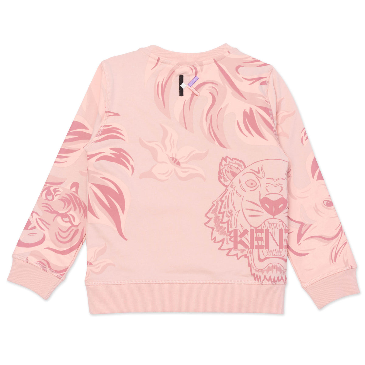 Sweat-shirt en coton rose avec logo pour fille
