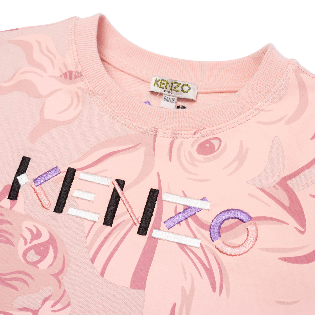 Sweat-shirt en coton rose avec logo pour fille