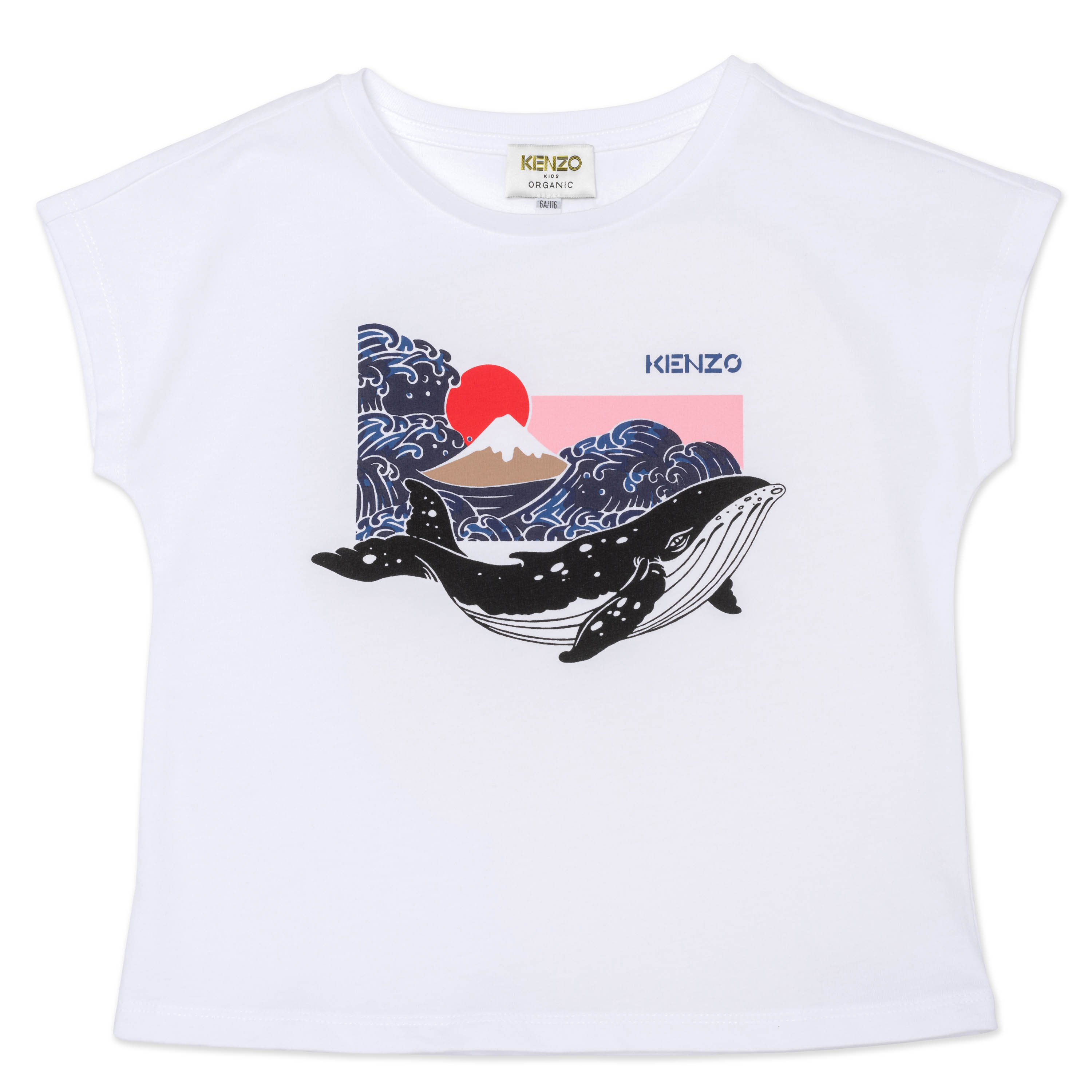 Girls Black Printing Cotton T-Shirt