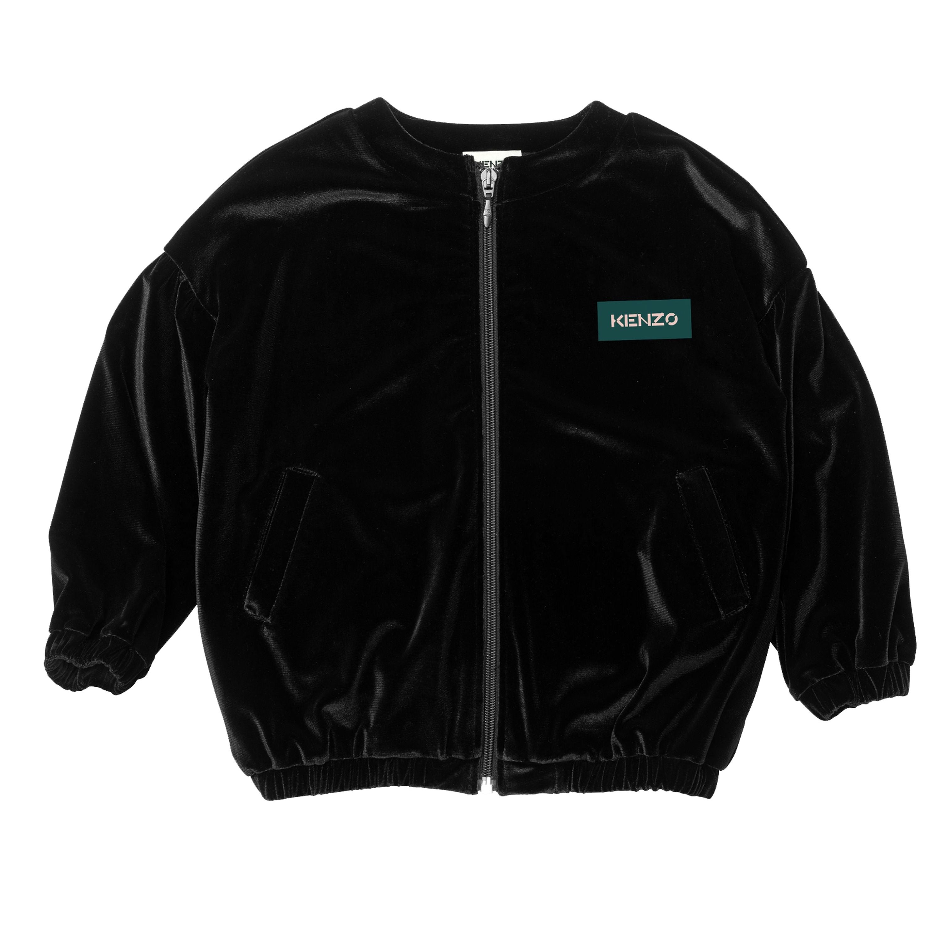 Girls Black Velvet Jacket