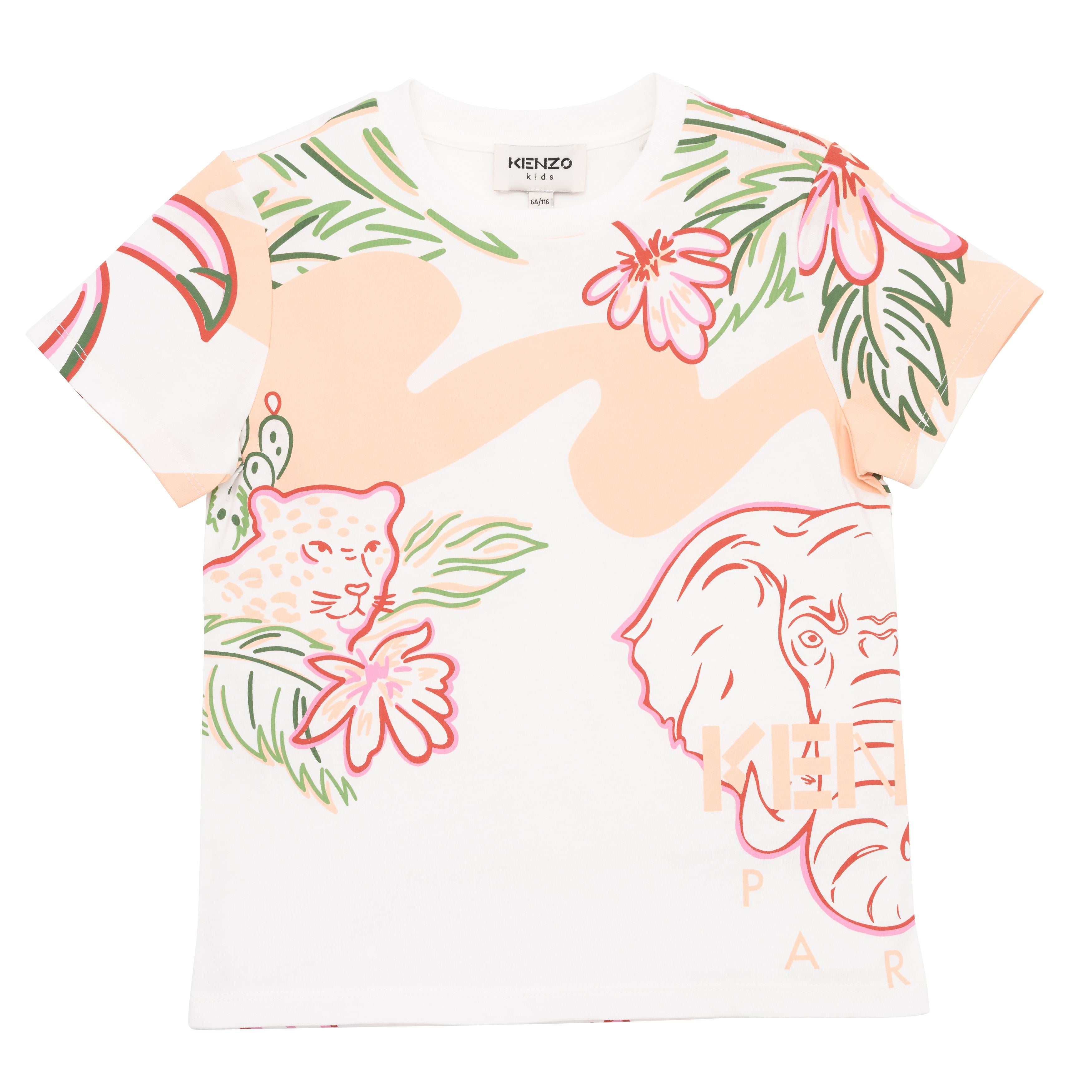 Boys & Girls White Cotton T-Shirt