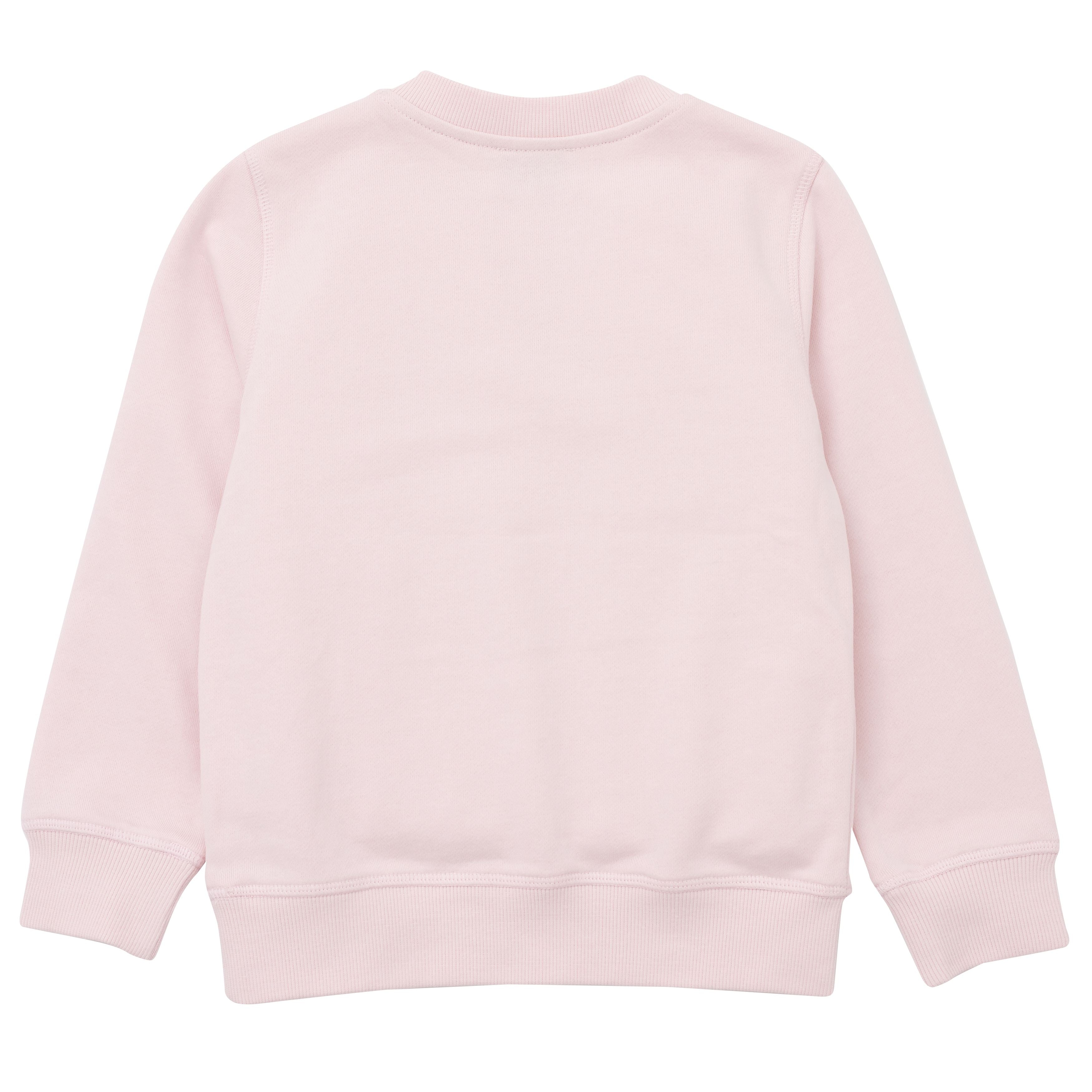 Girls Pink Tiger Cotton Sweatshirt