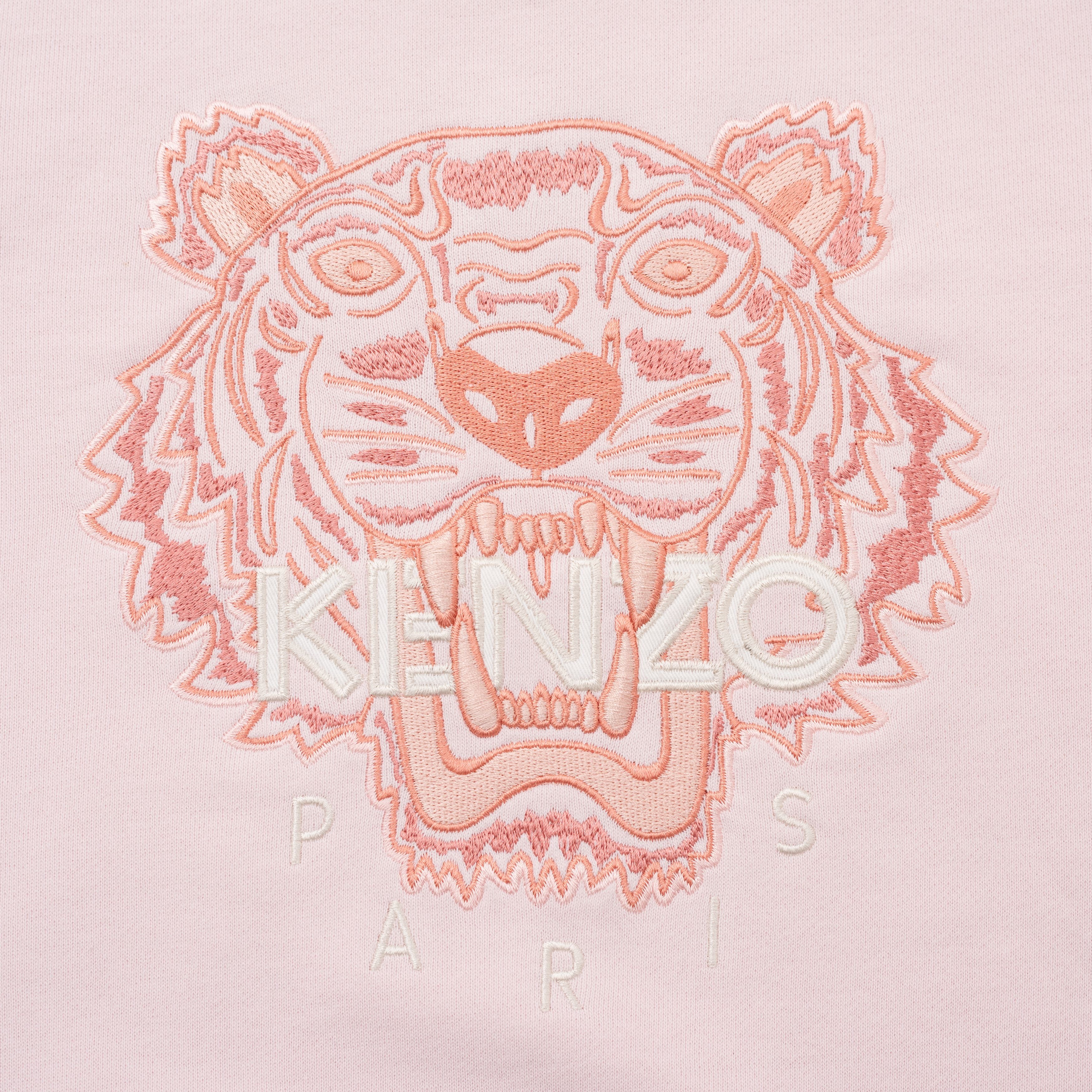 Girls Pink Tiger Cotton Sweatshirt