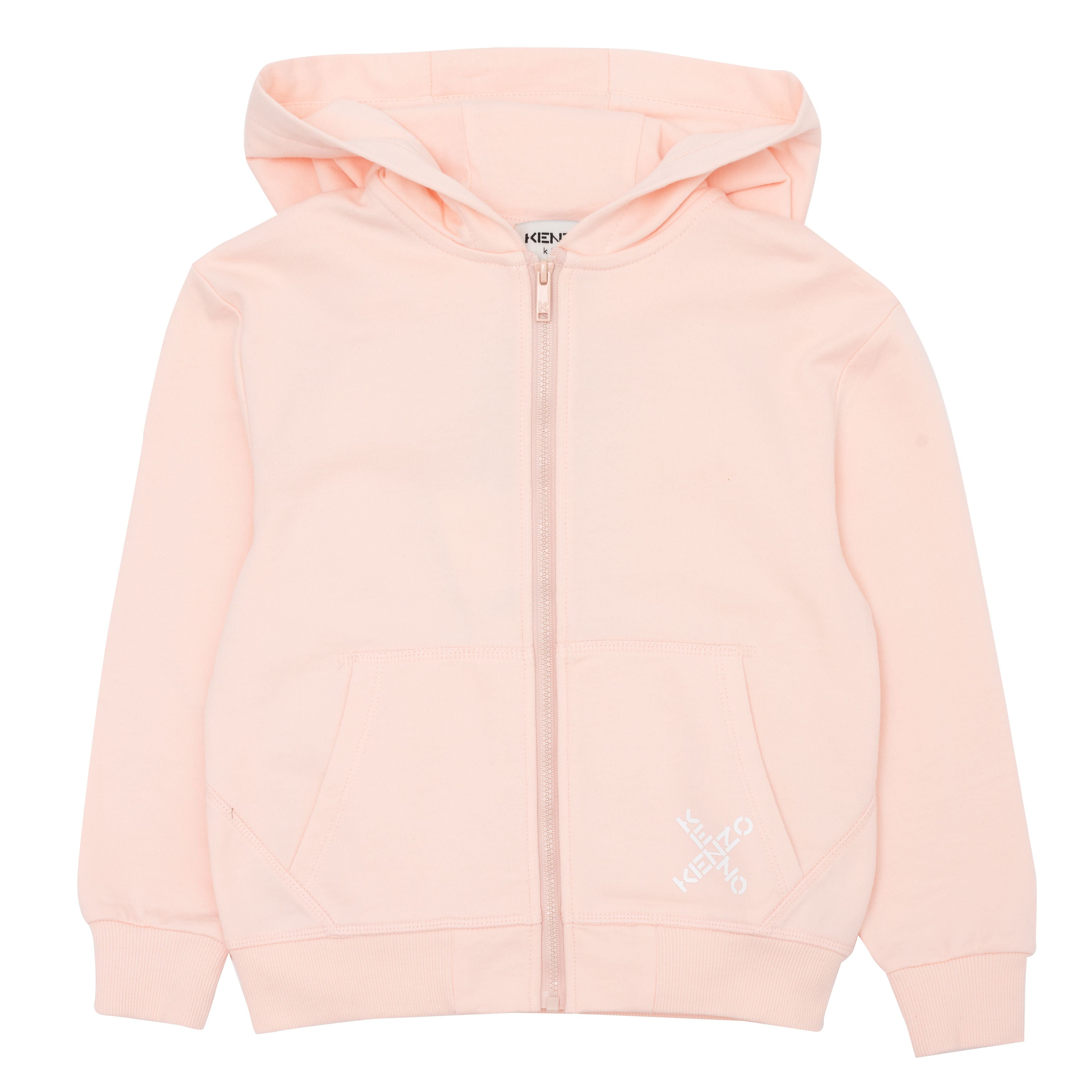 Girls Pink Zip-Up Top