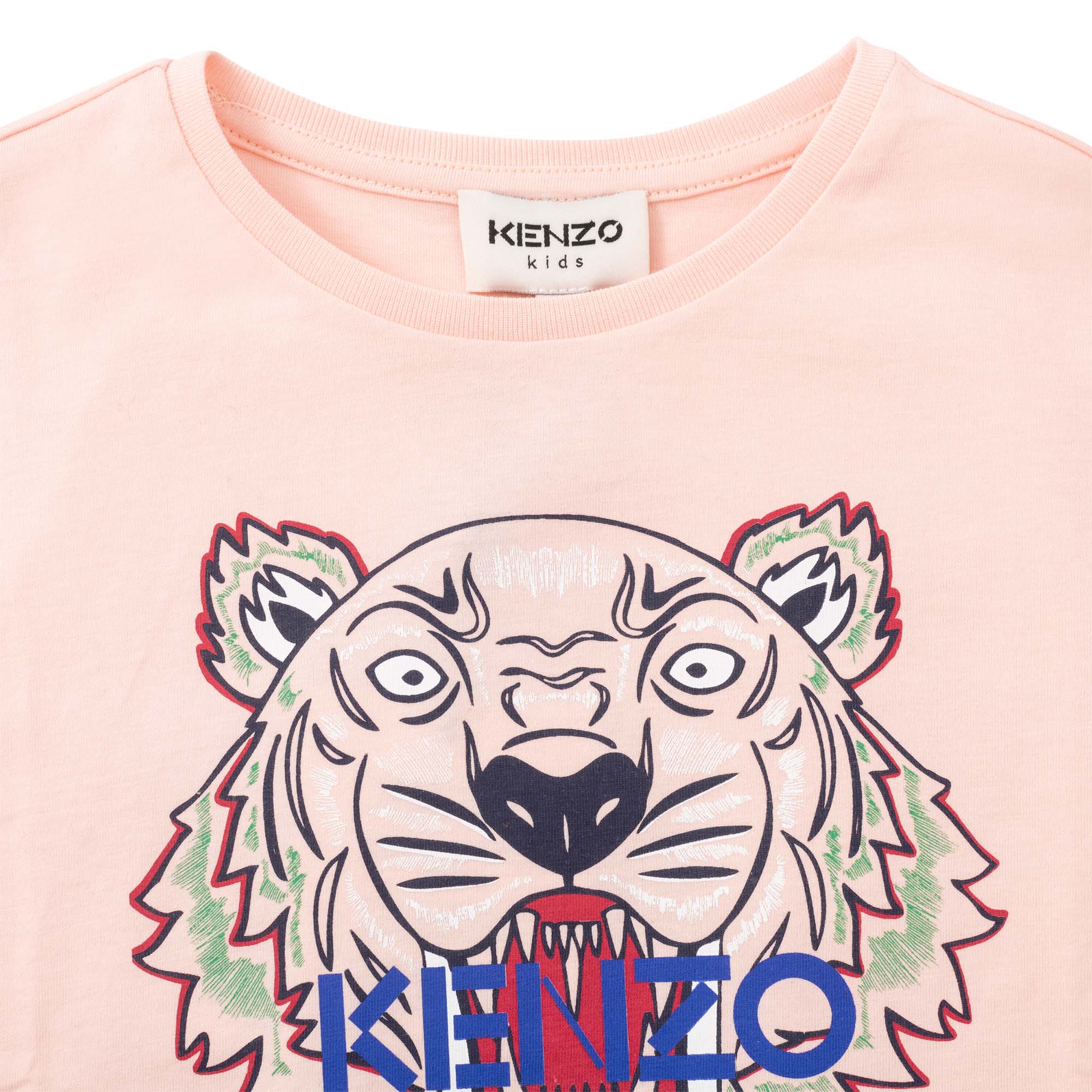 Girls Pink Tiger Cotton T-Shirt