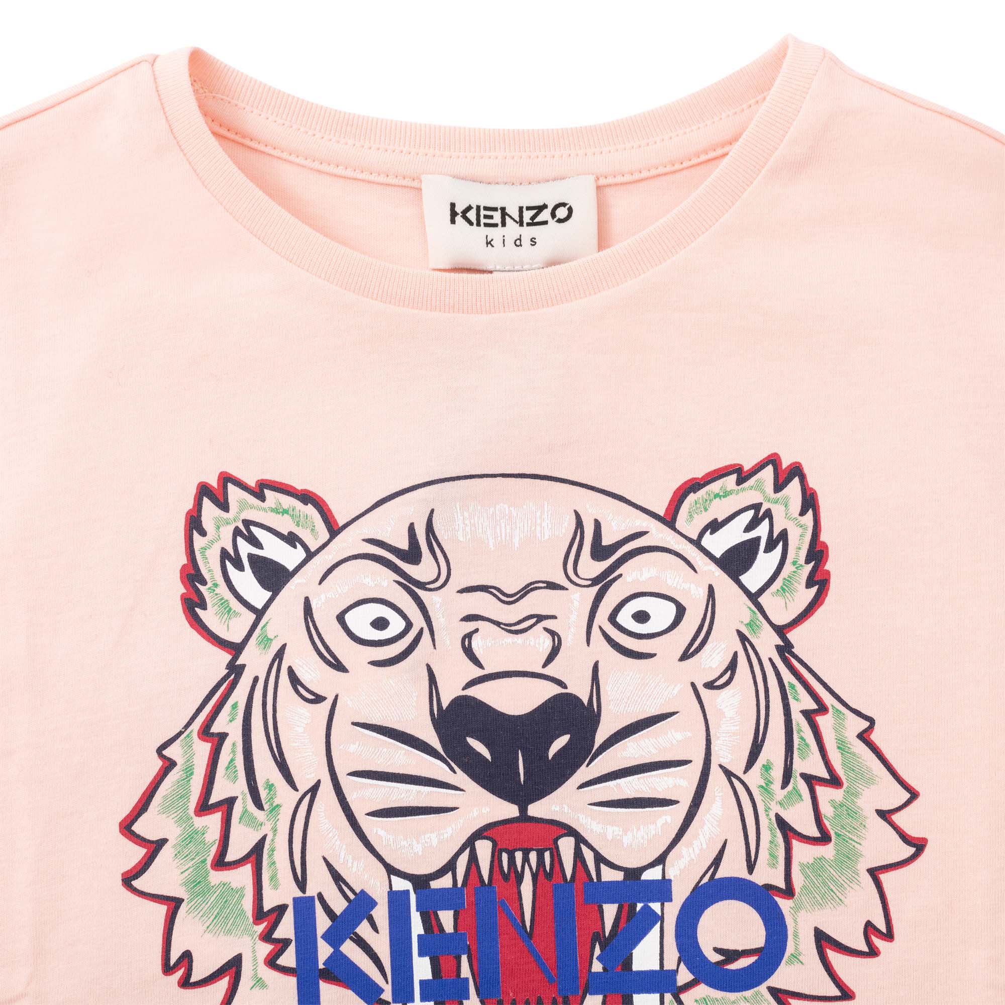 Girls Pink Tiger Cotton T-Shirt