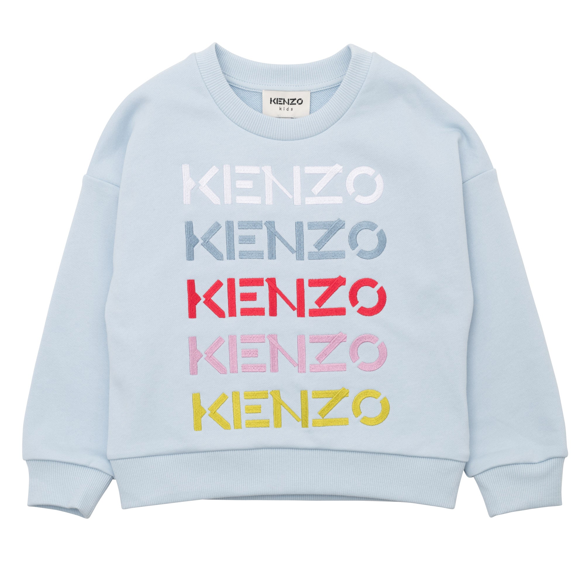 Girls Blue Embroidered Logo Sweatshirt