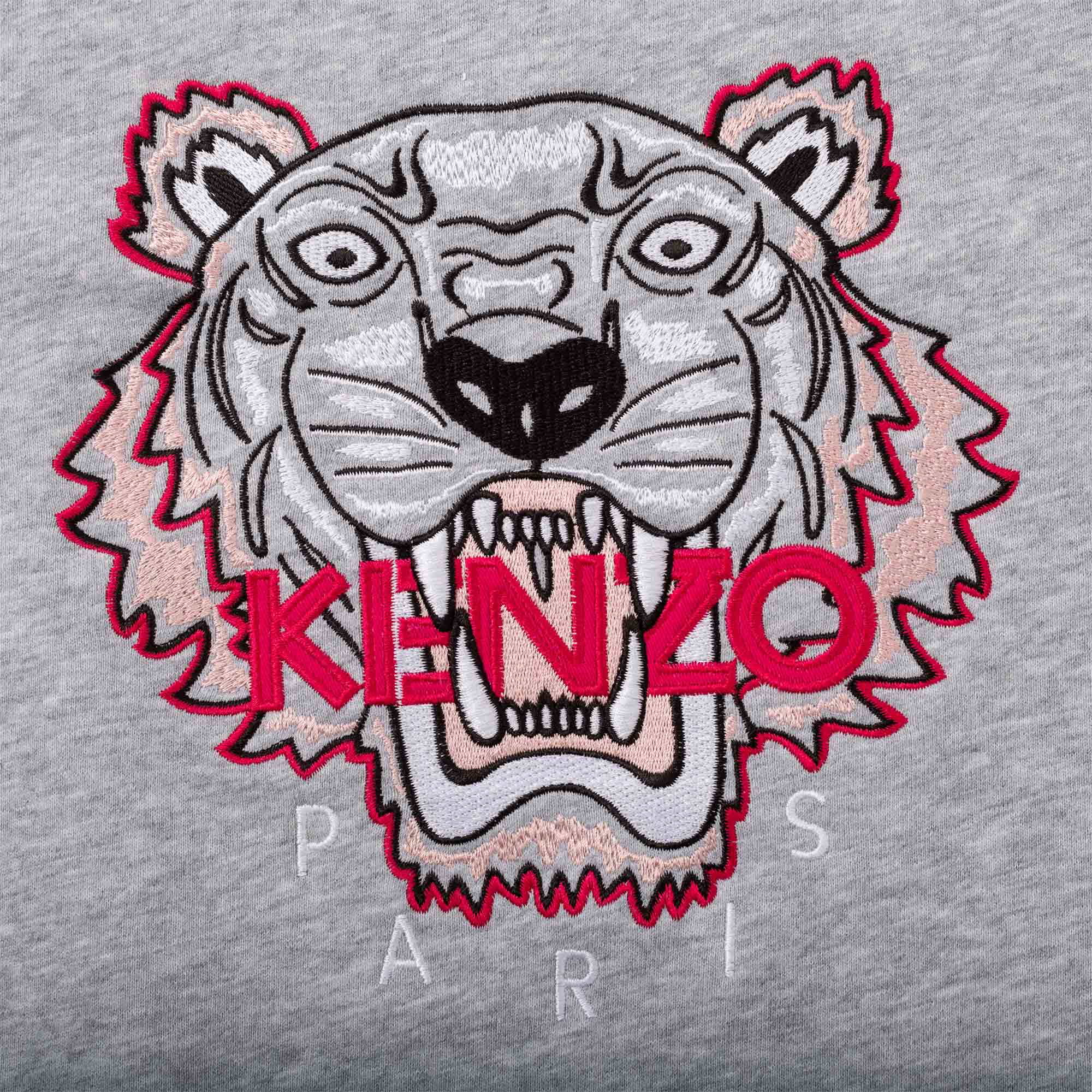 Girls Grey Tiger Cotton Sweatshirt