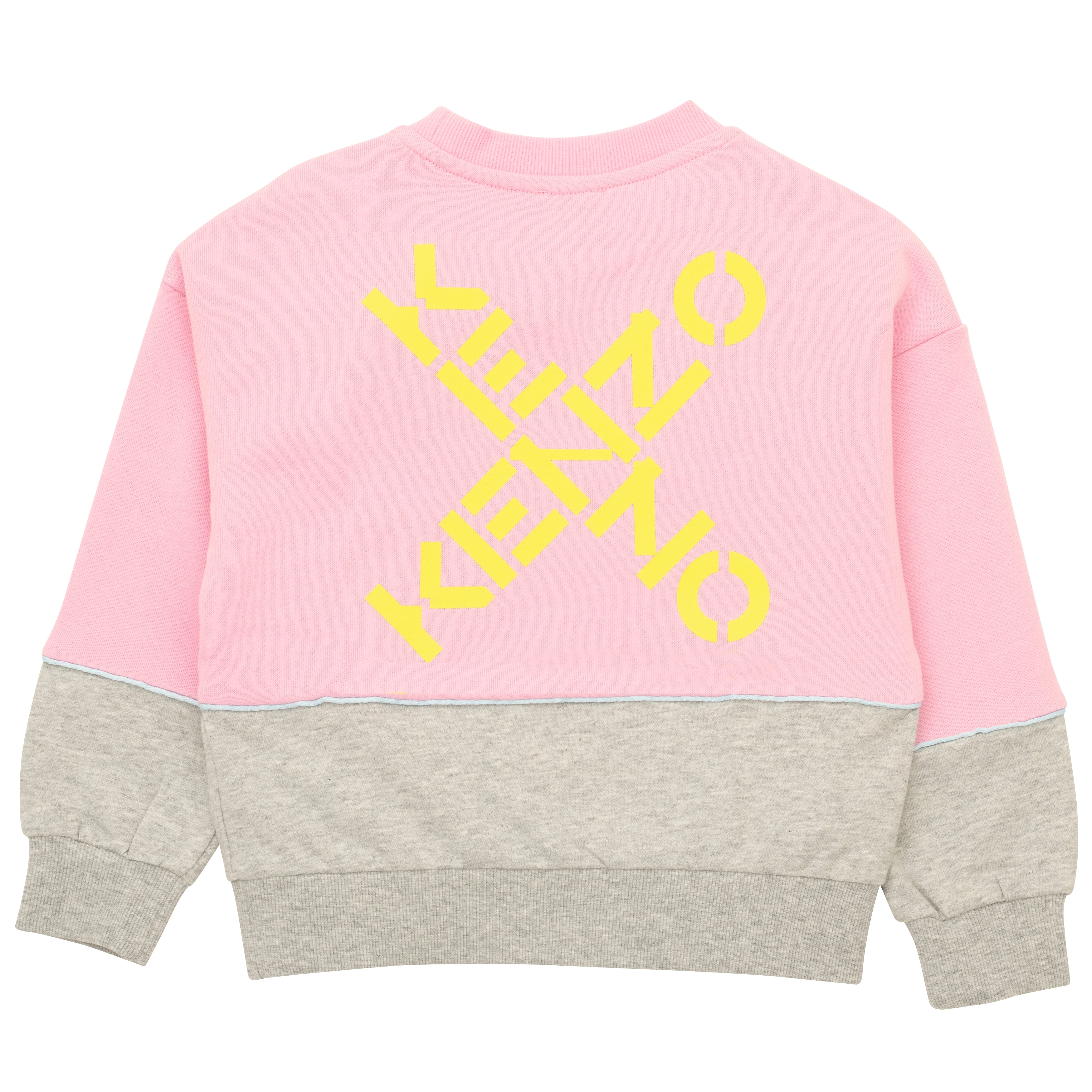 Girls Pink Logo Cotton Sweatshirt