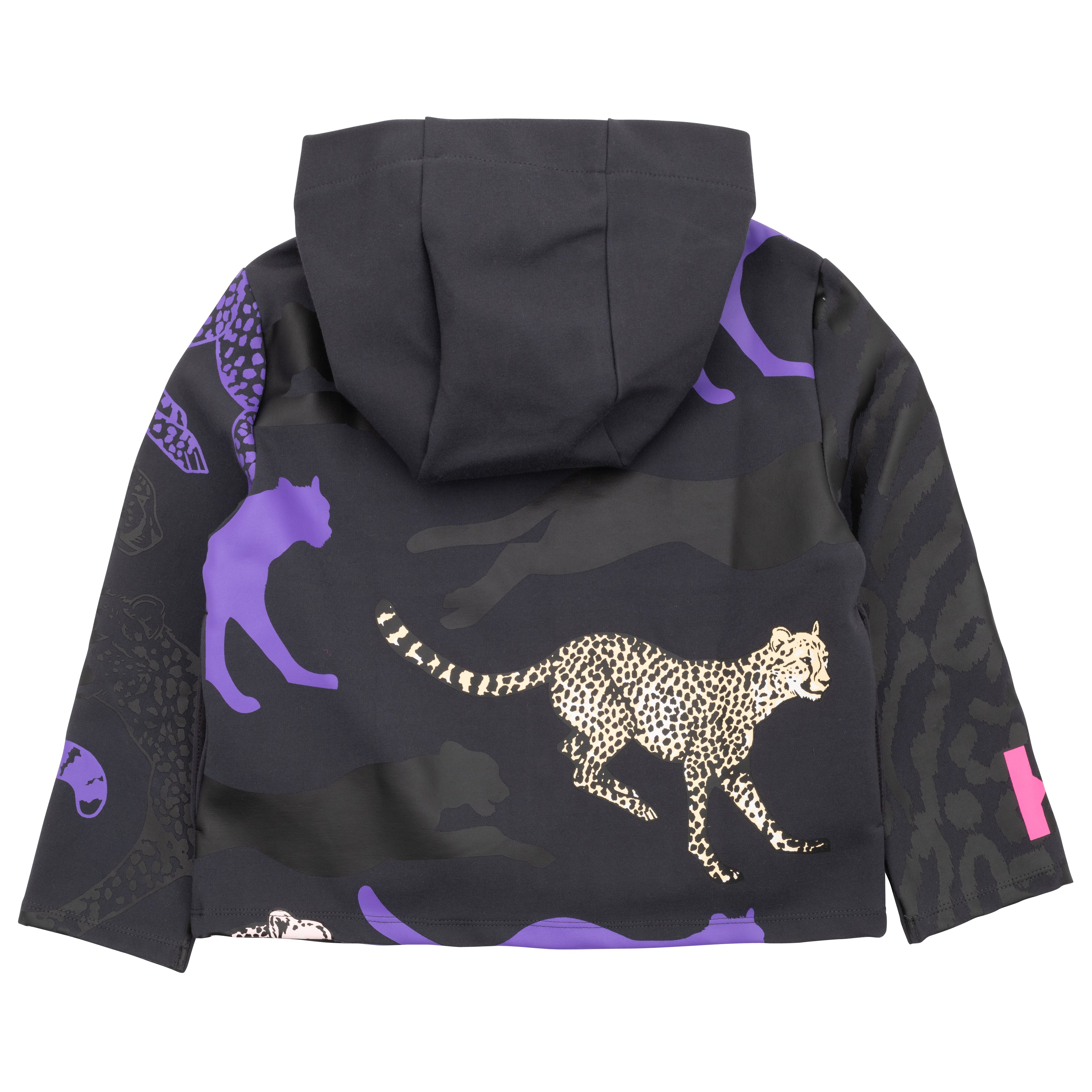 Girls Grey Hooded Zip-Up Jacket