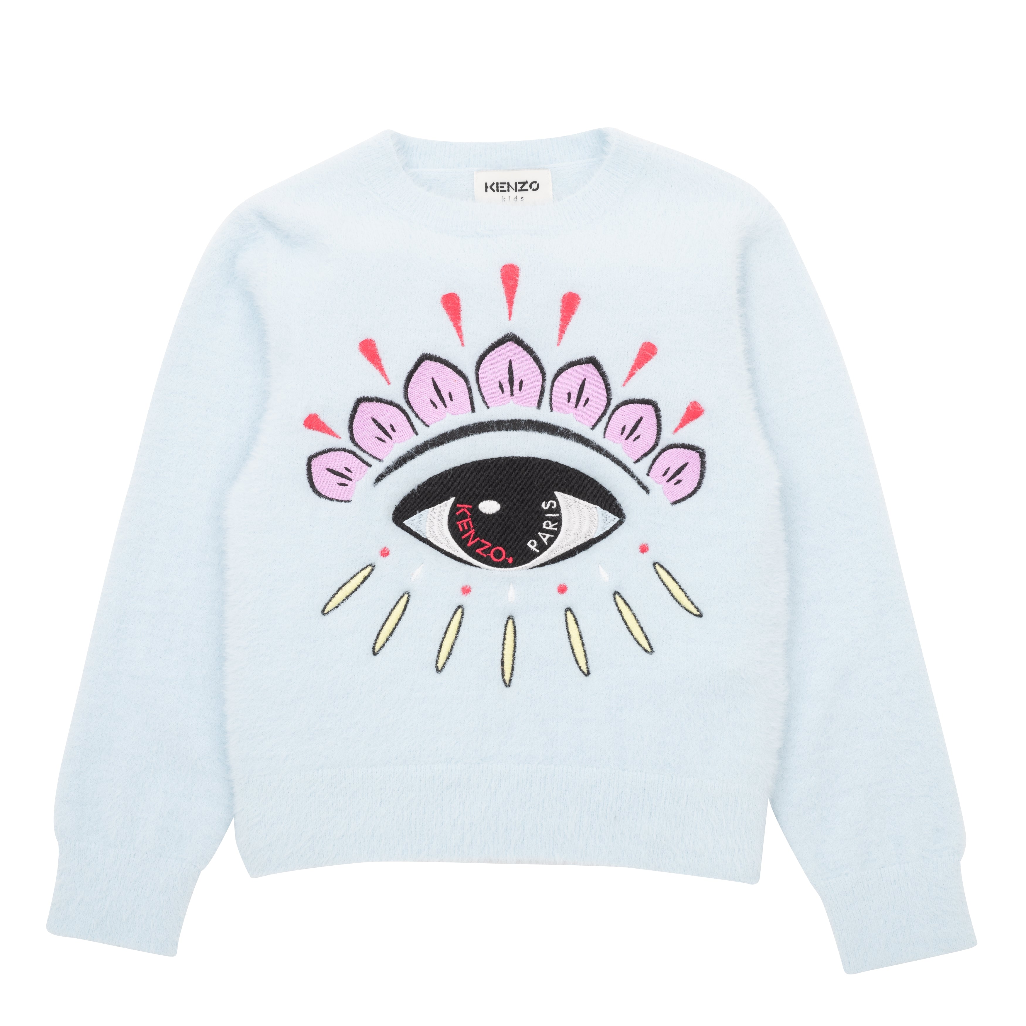 Girls Light Blue Eye Sweater