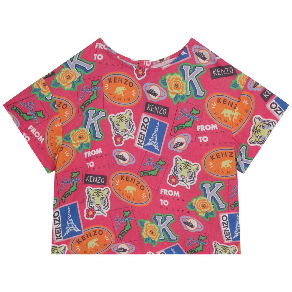 Girls Pink Printed T-Shirt