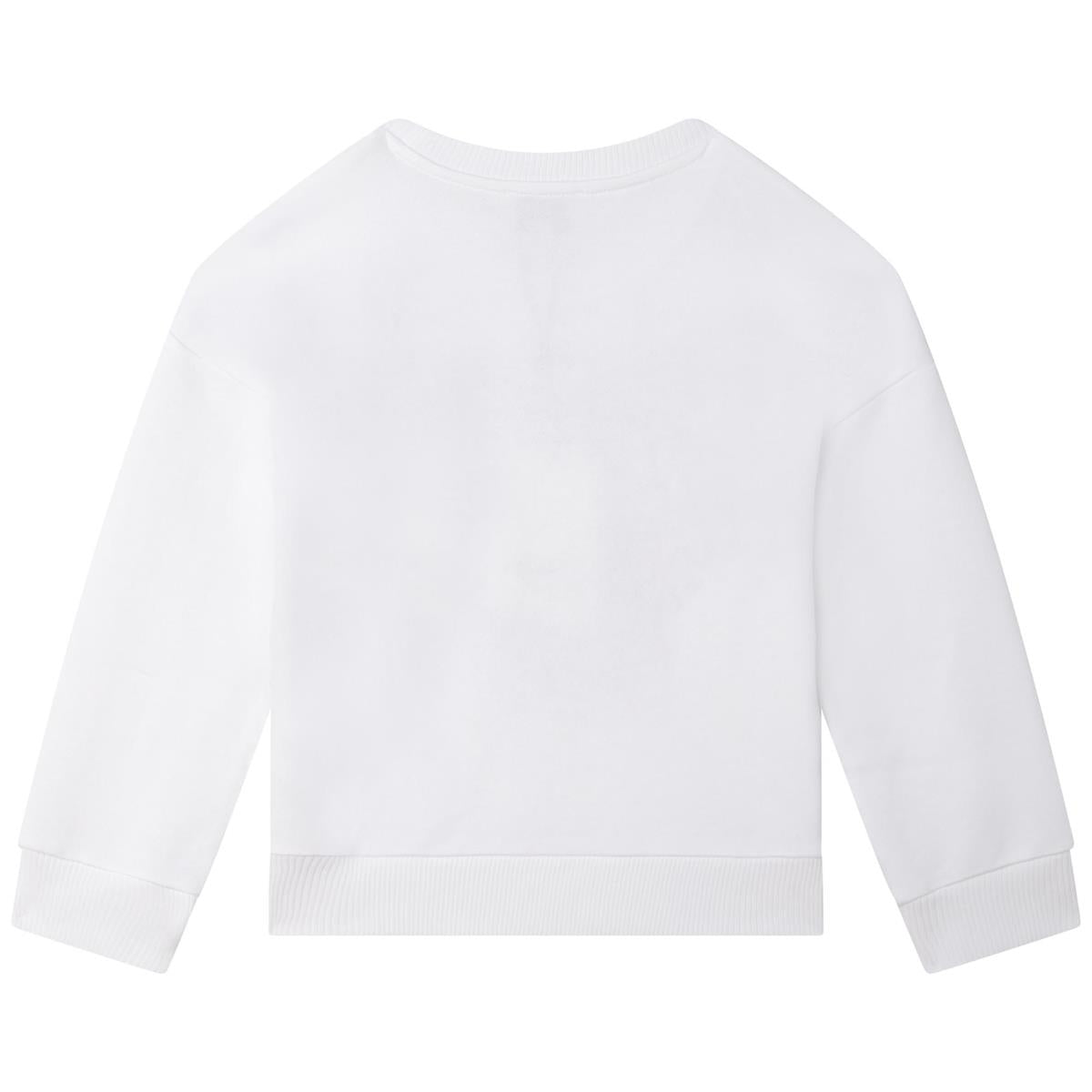 Girls White Tiger Sweatshirt