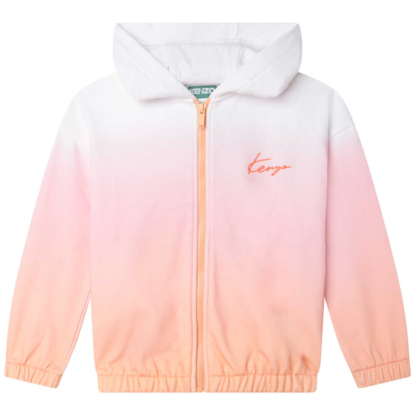 Girls Pink Zip-Up Top