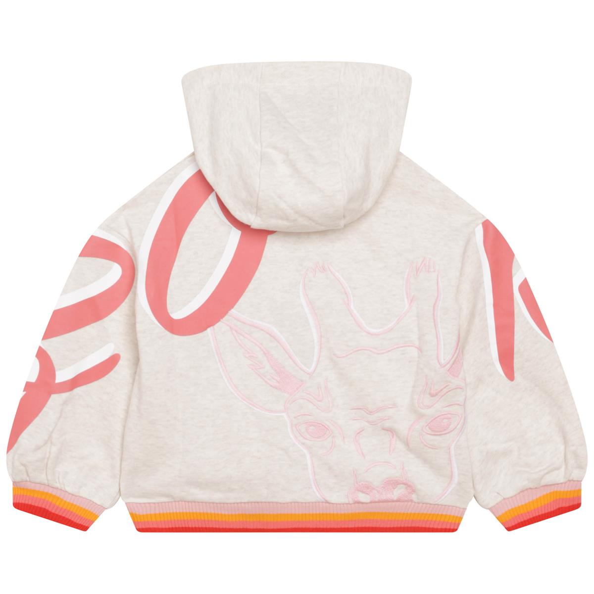 Girls Grey Zip-Up Top