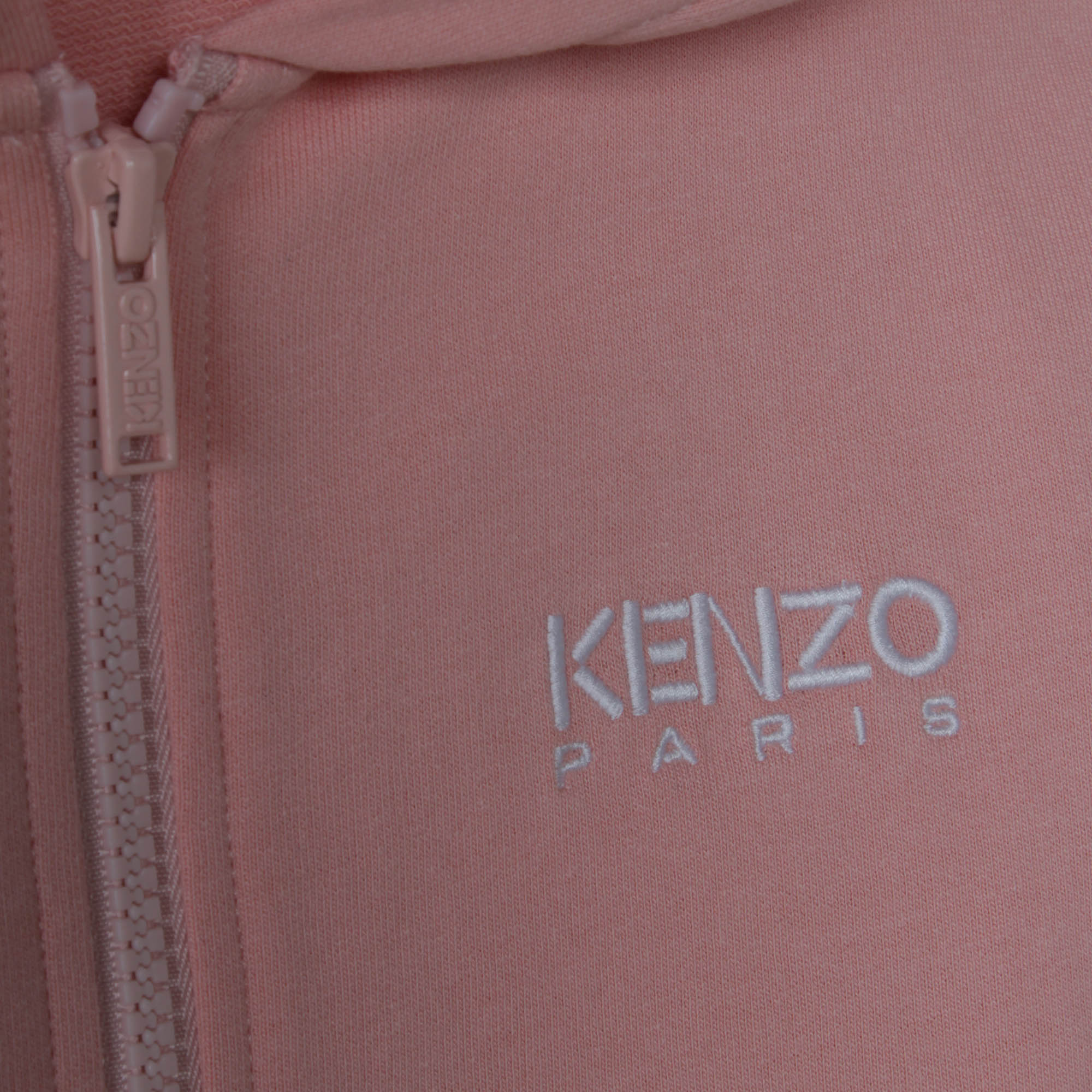 Girls Pink Hooded Zip-Up Top