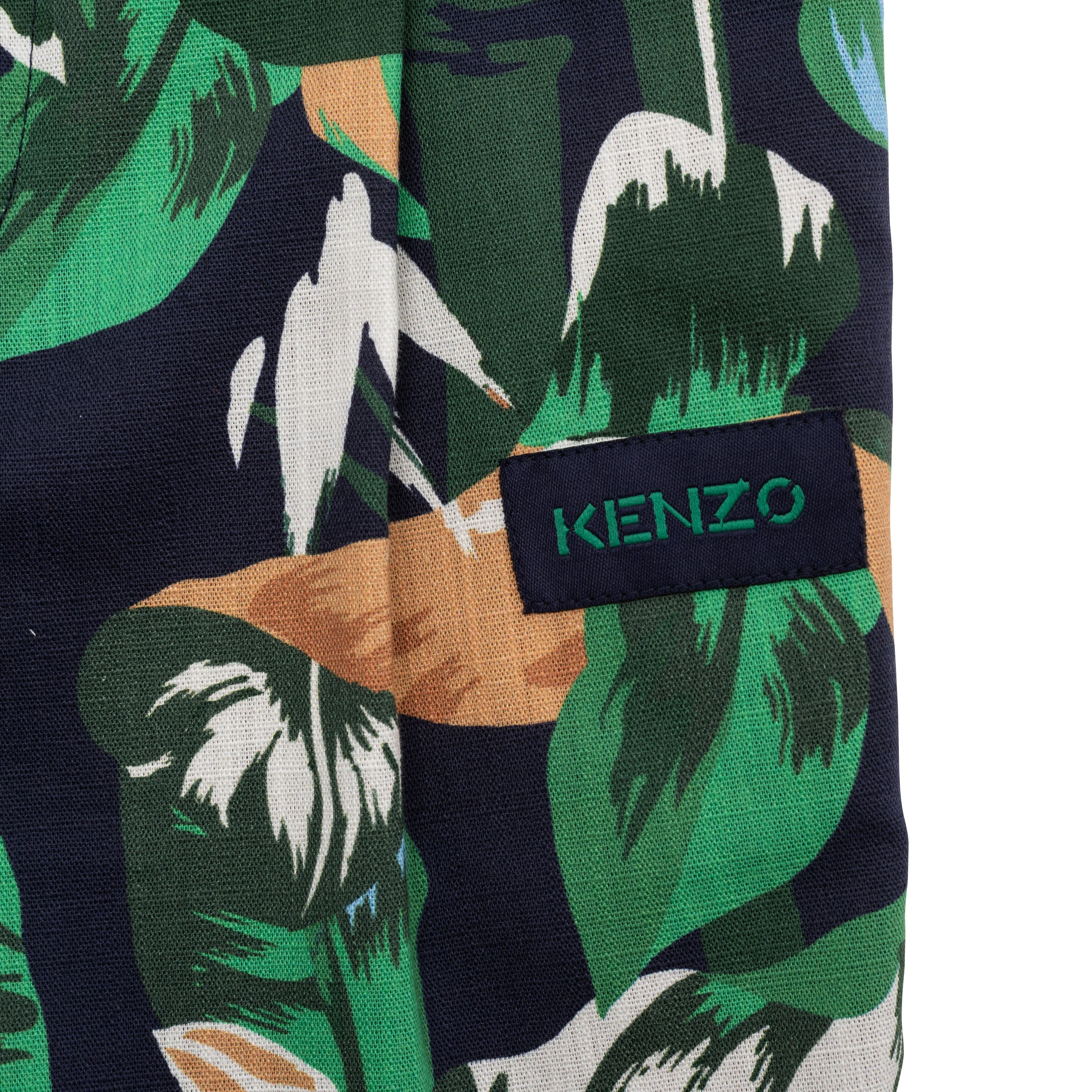 Boys & Girls Green Cotton Shorts