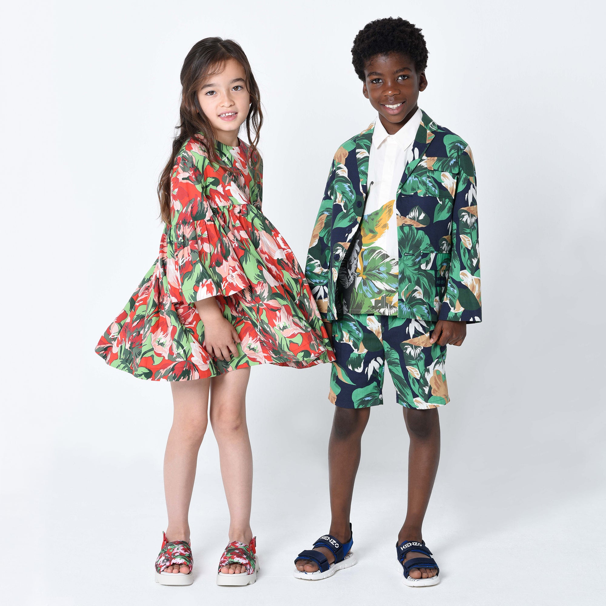 Boys & Girls Green Cotton Shorts