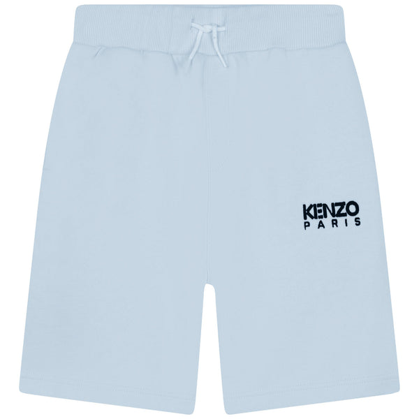 Boys Blue Logo Cotton Shorts