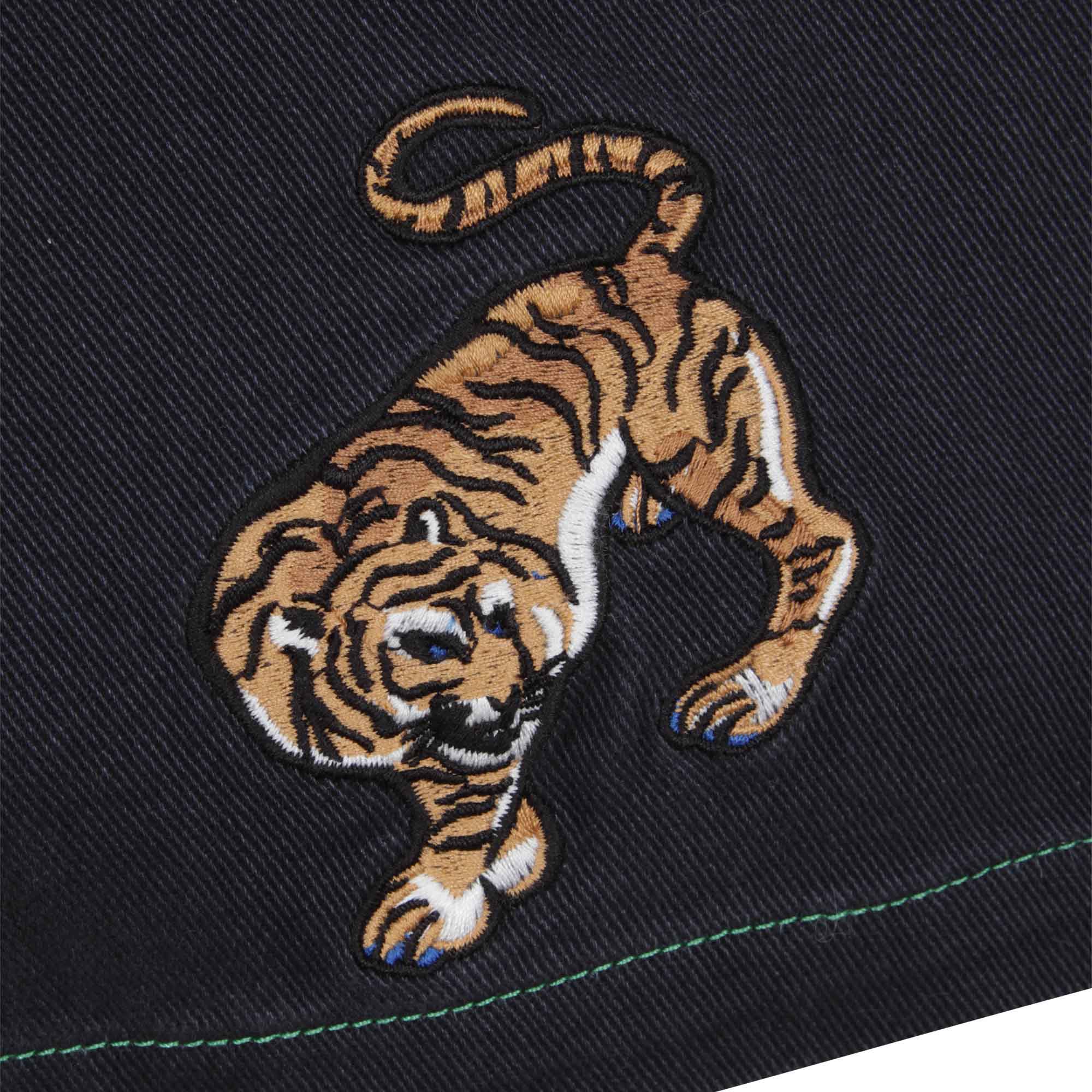 Boys Black Tiger Cotton Shorts