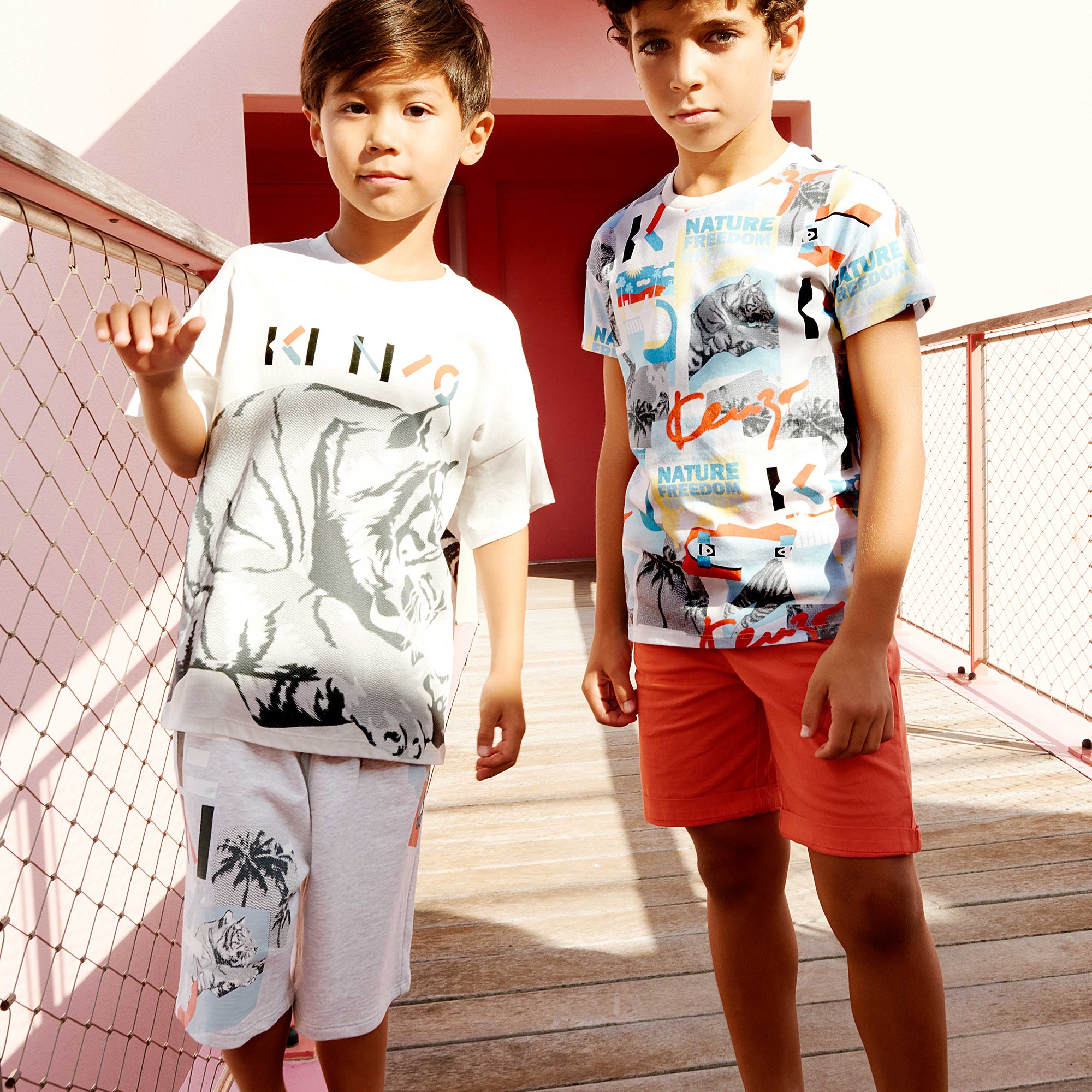 Boy & Girls White Cotton T-Shirts