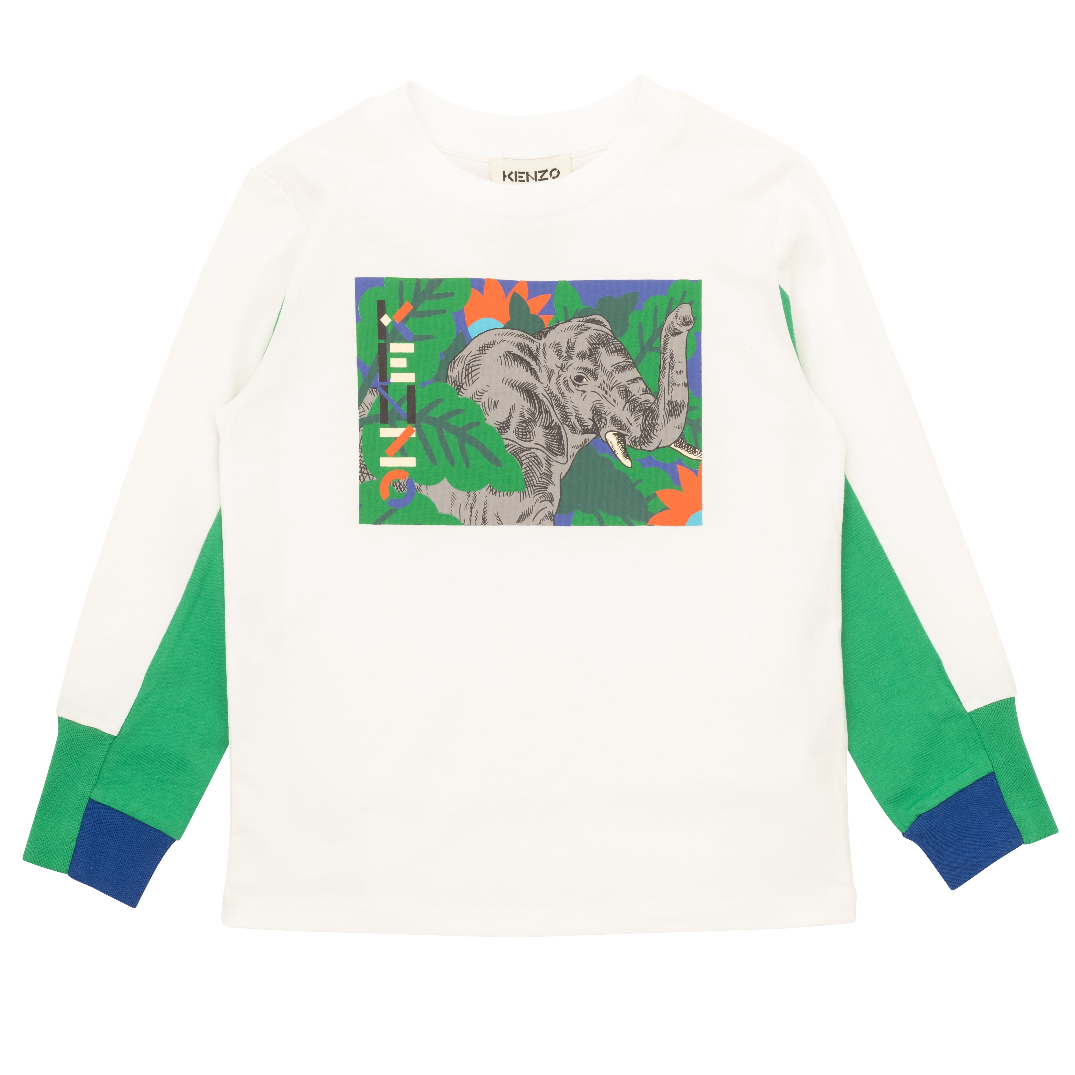 Boys White Printed Cotton T-Shirt