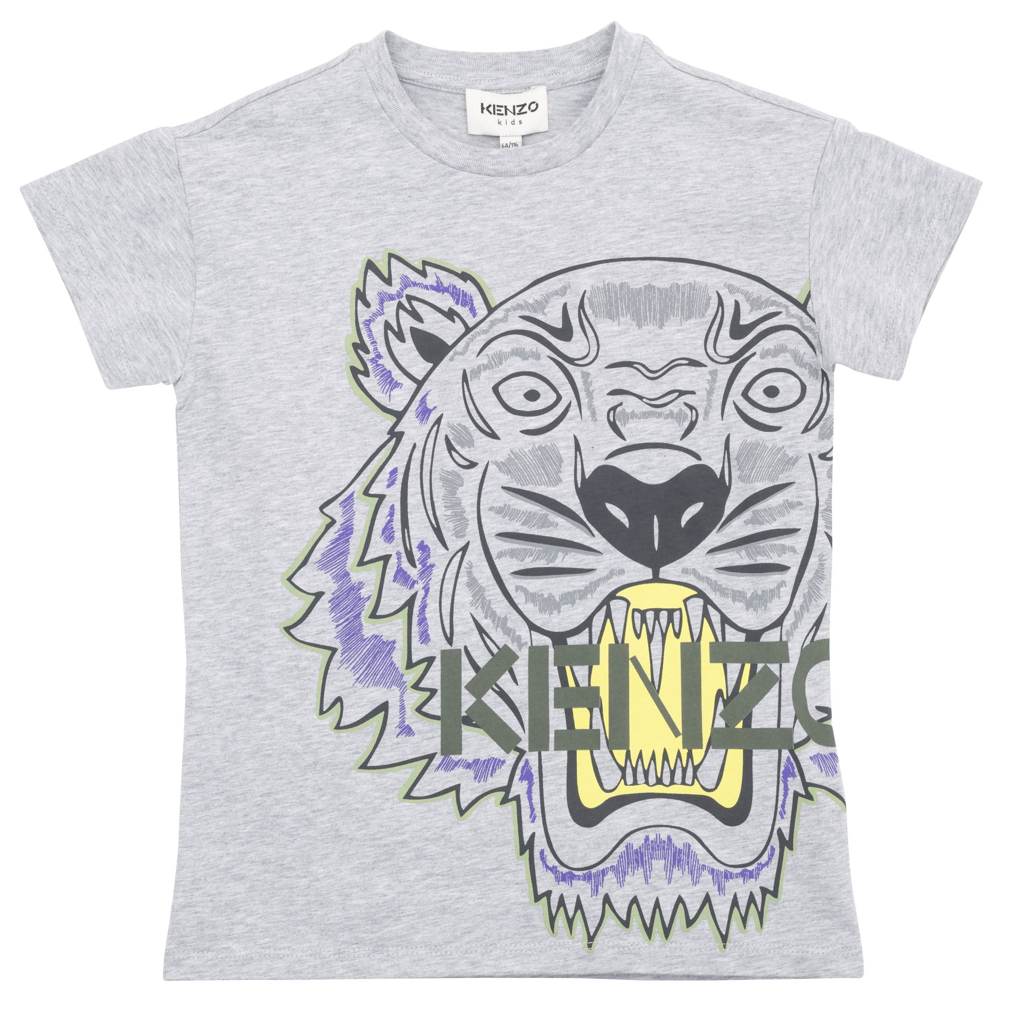 Boys Grey Logo Cotton T-Shirt