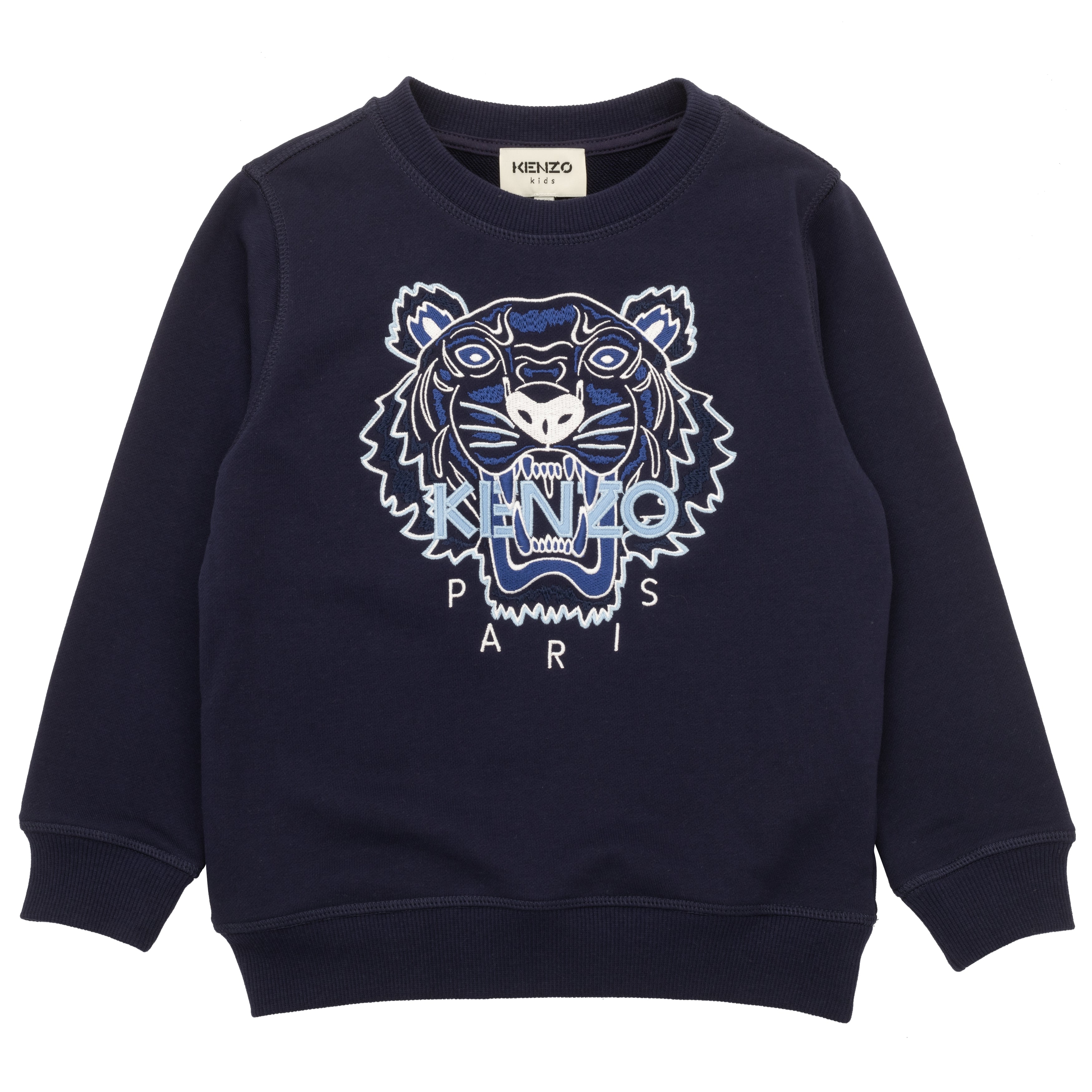 Boys Navy Tiger Cotton Sweatshirt