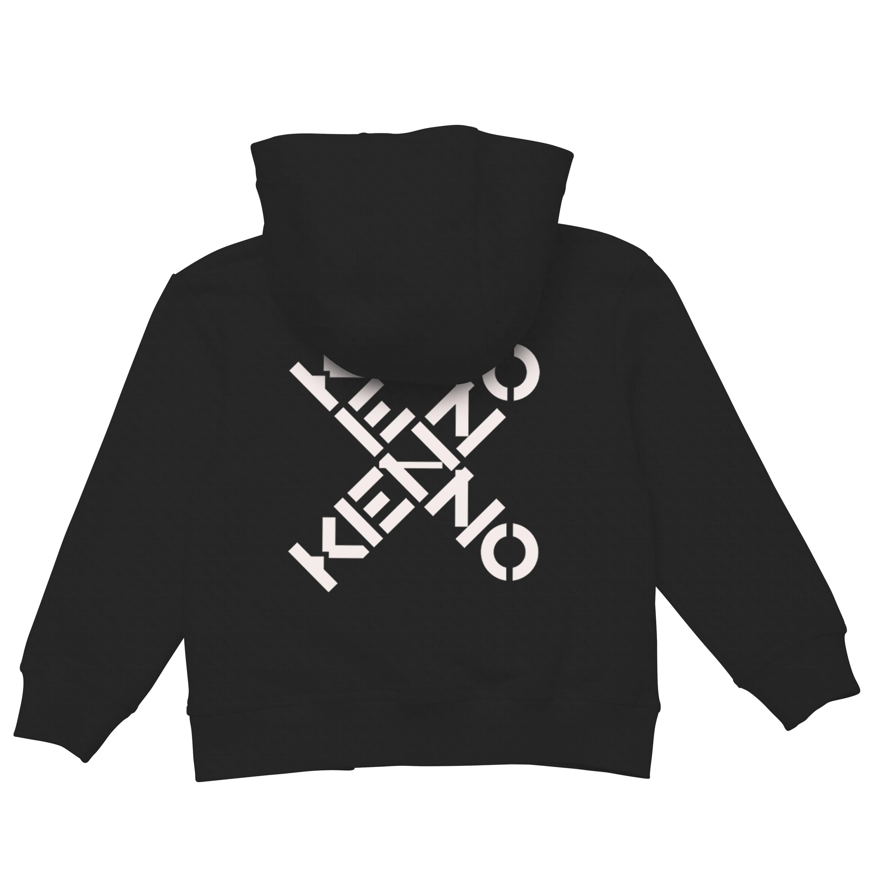 Boys Navy Logo Zip-Up Top