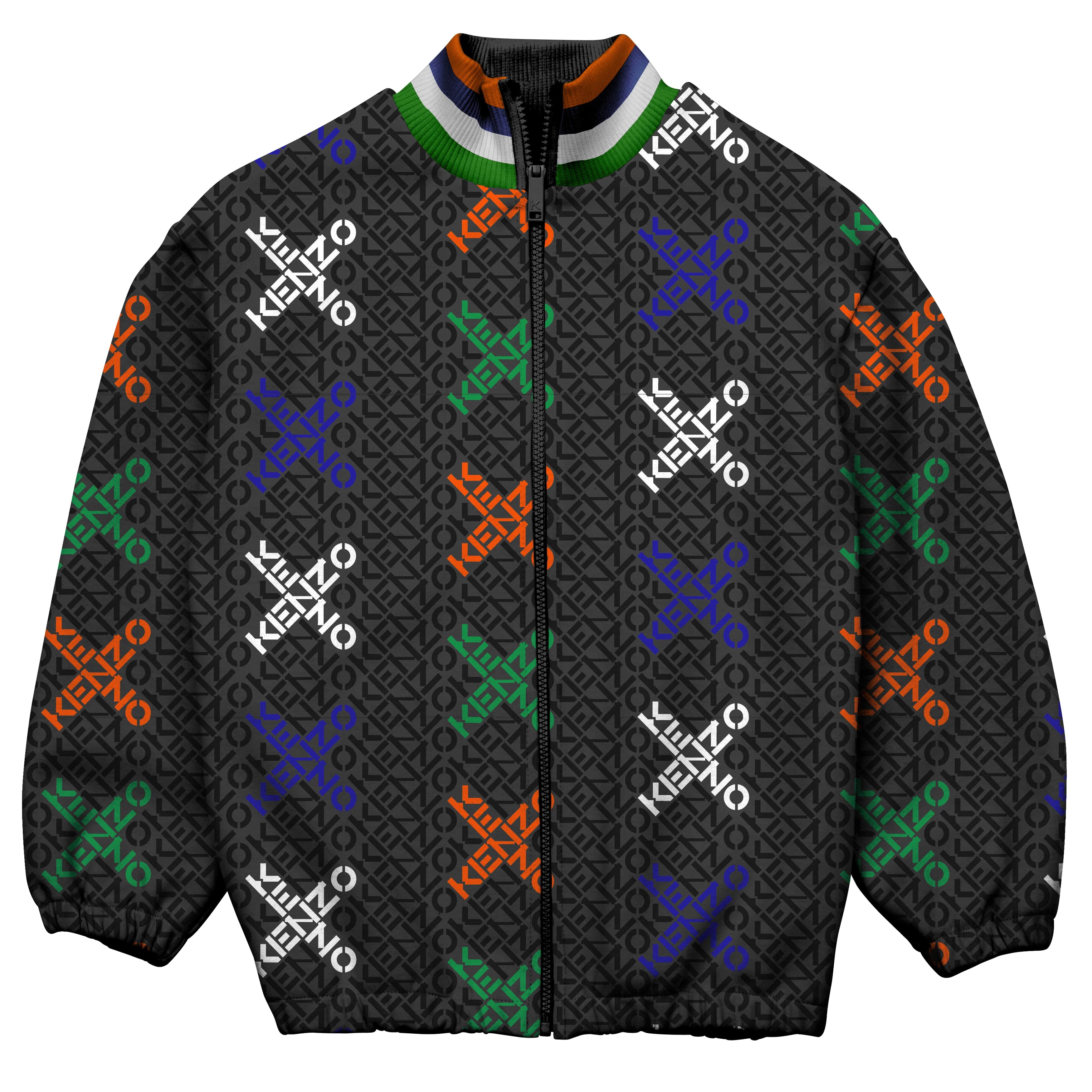 Boys Dark Grey Logo Zip-Up Jacket