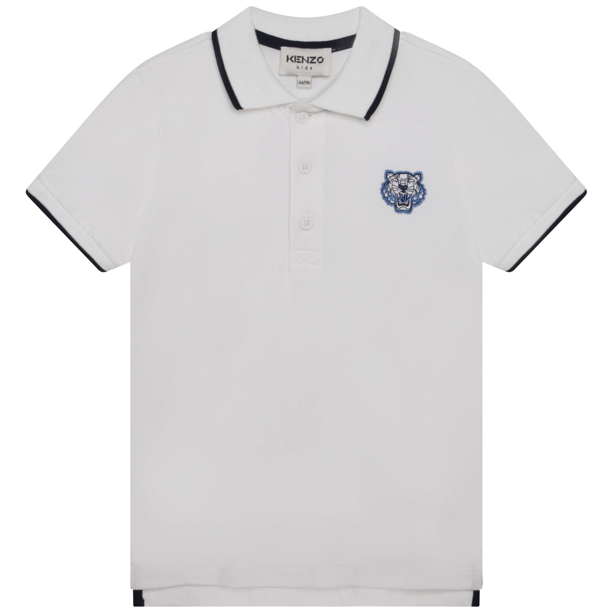 Boys White Tiger Polo Shirt