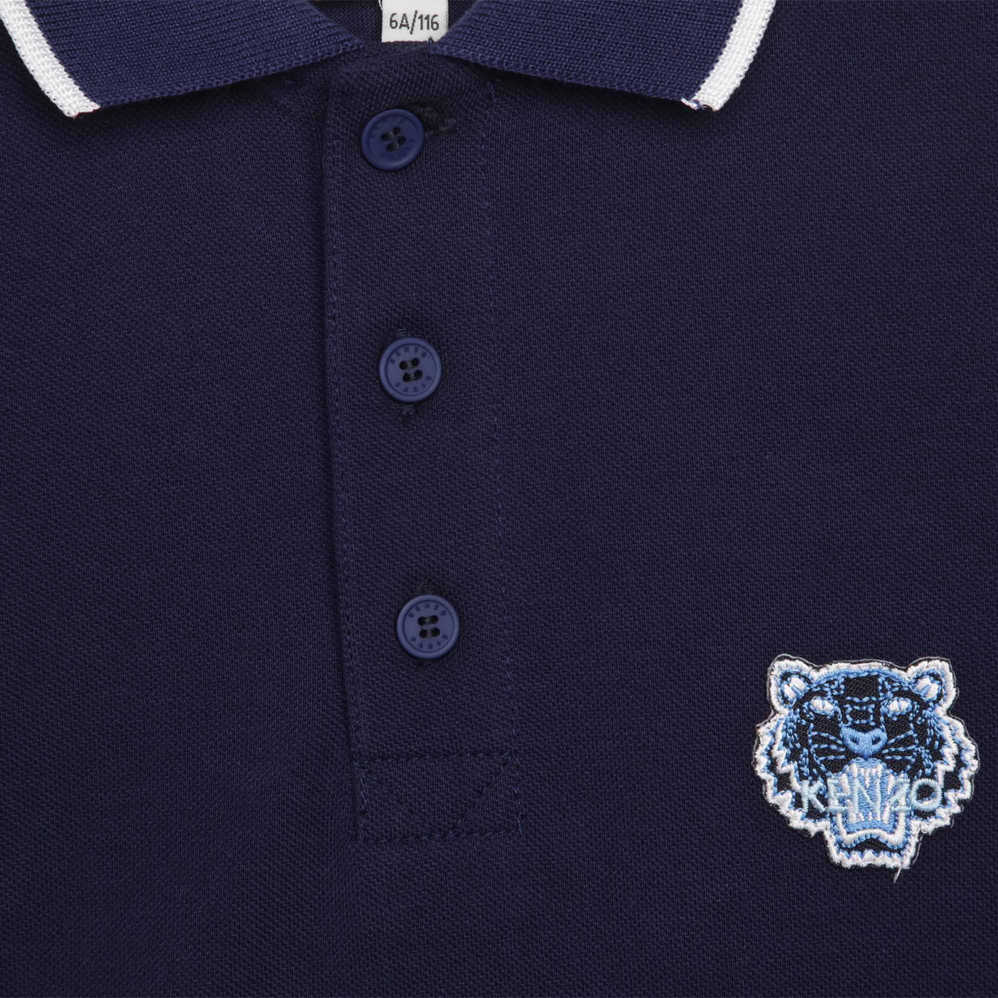 Boys Navy Tiger Polo Shirt