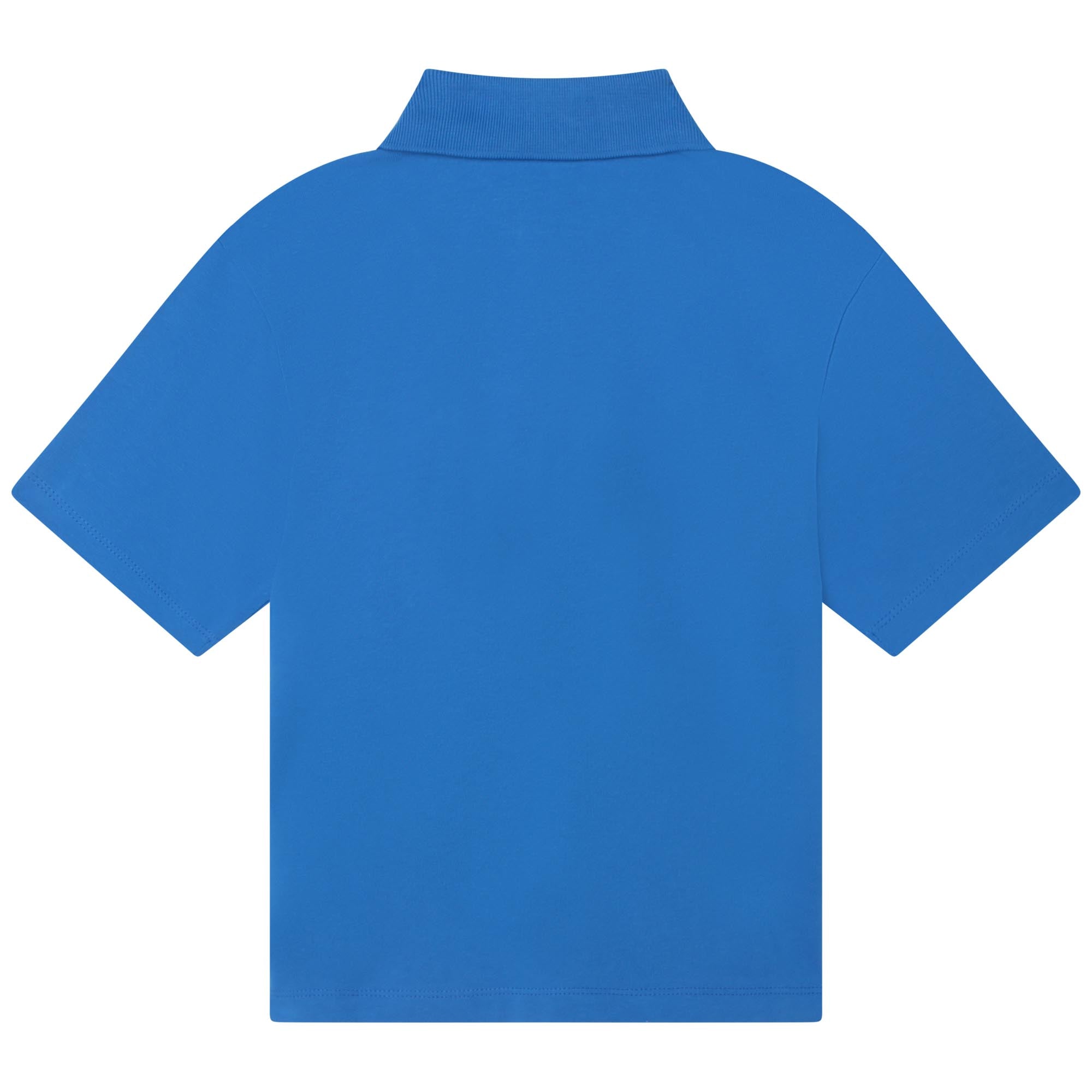 Boys Blue Logo Cotton Polo Shirt