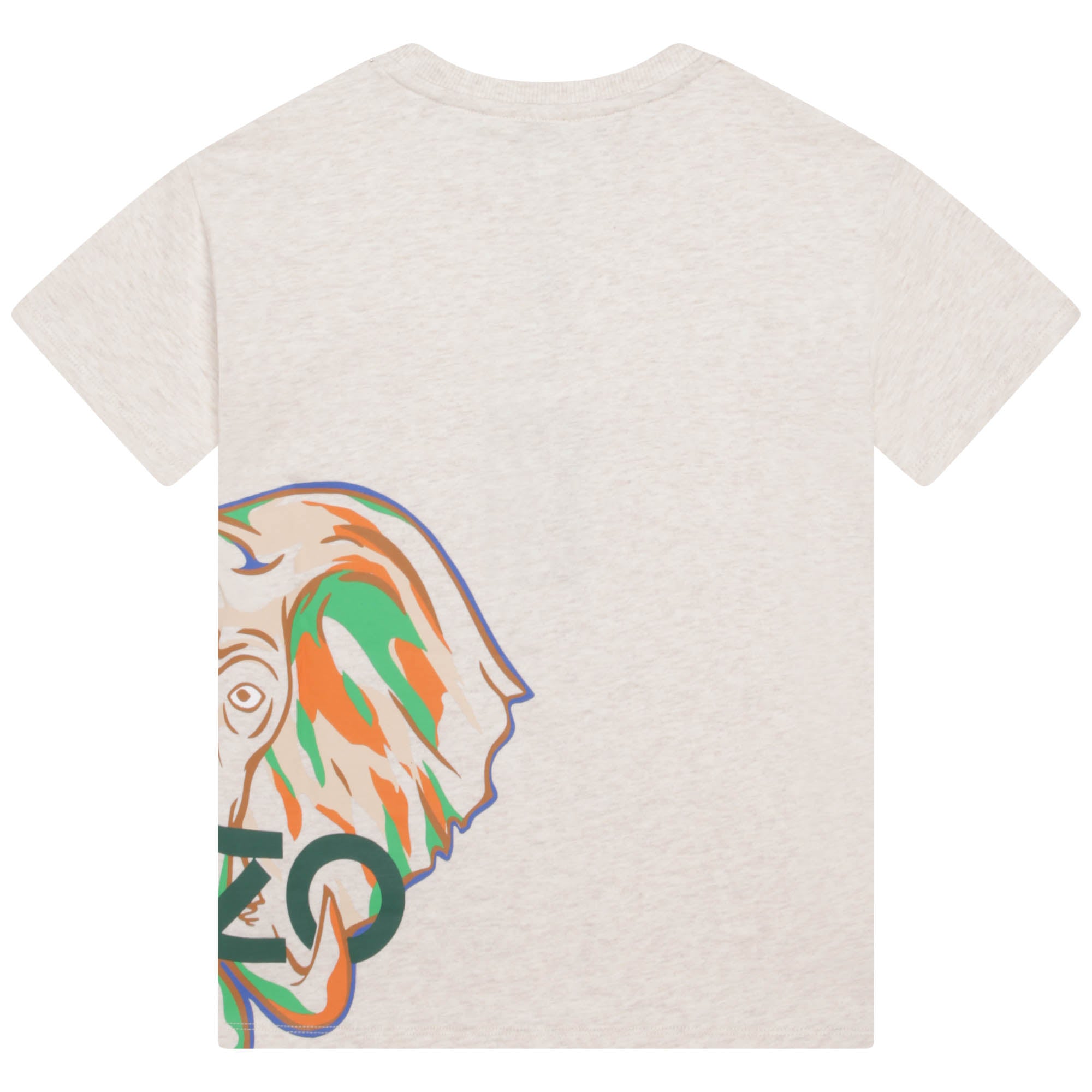 Boys Beige Printed Cotton T-Shirt