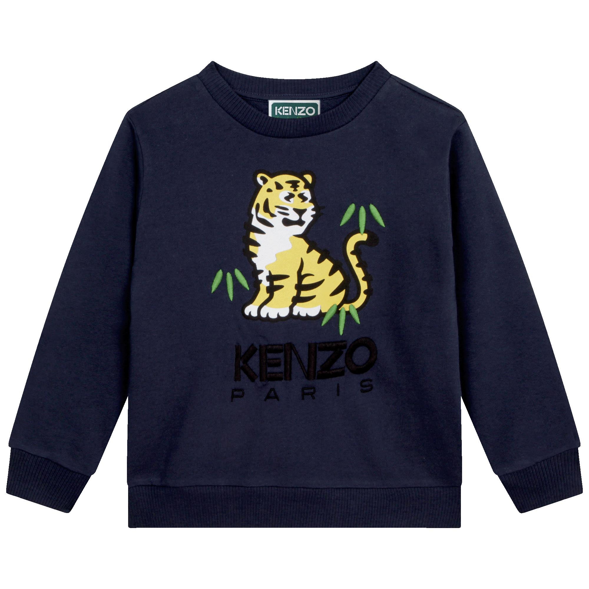 Boys Navy Printed Cotton Sweatshirt