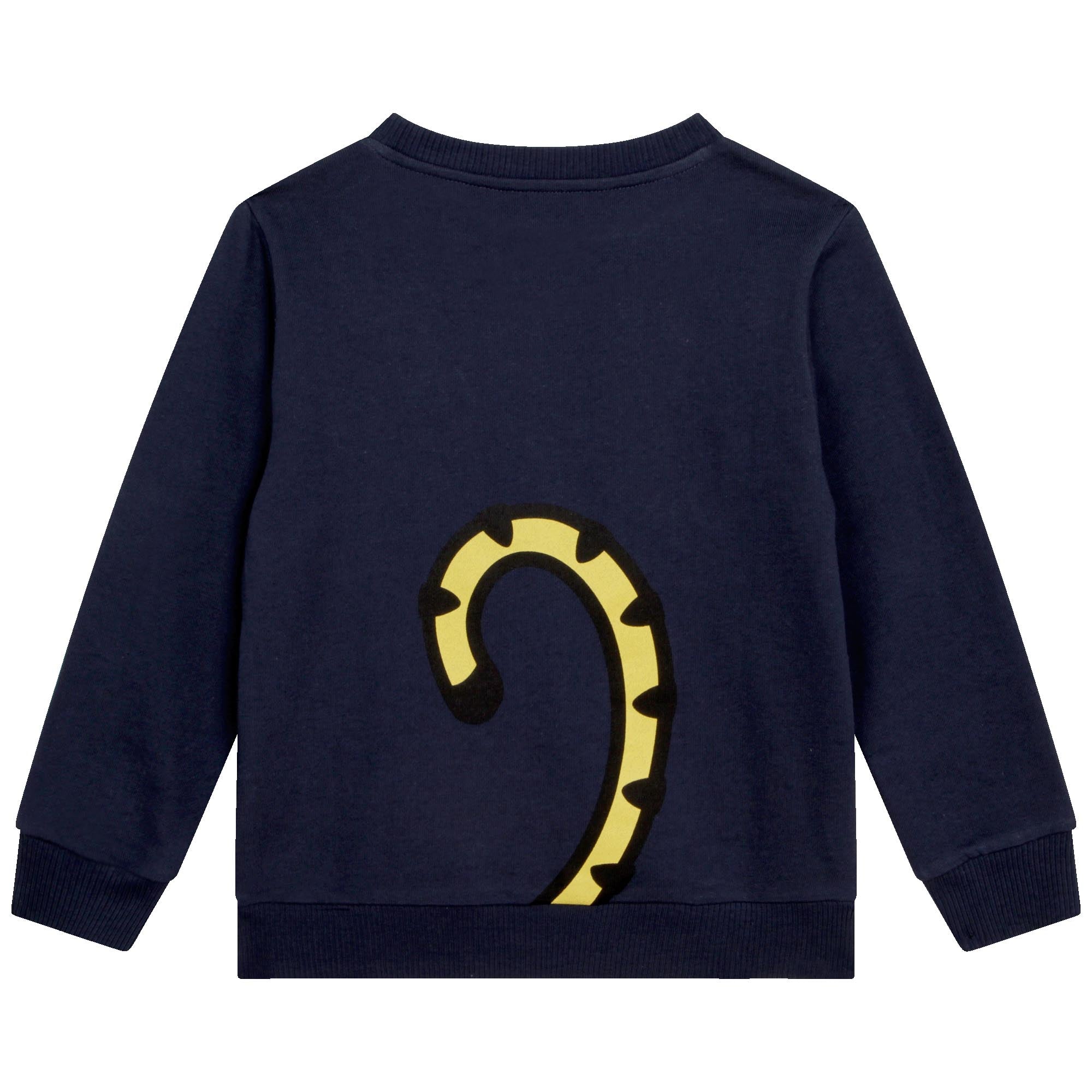 Boys Navy Printed Cotton Sweatshirt