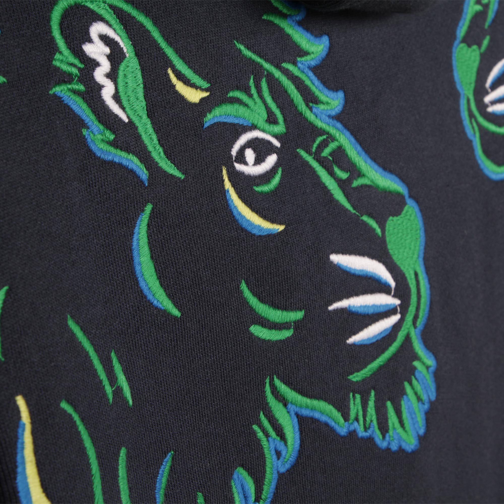 Boys Navy Hooded Zip-Up Top