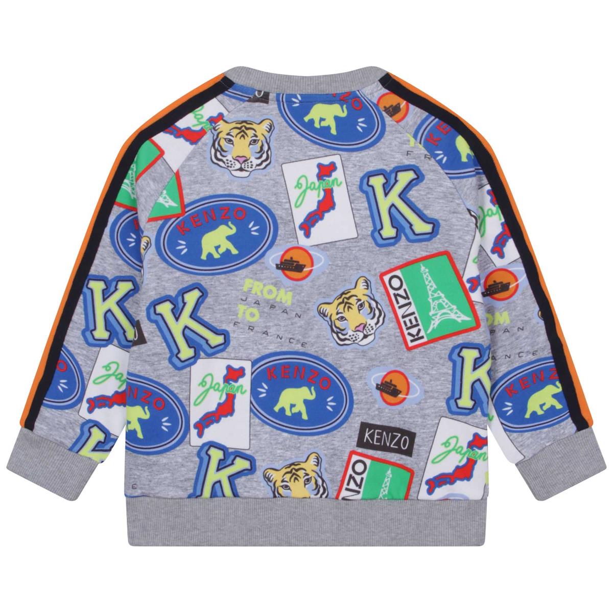 Boys Grey Printed Sweatshirt